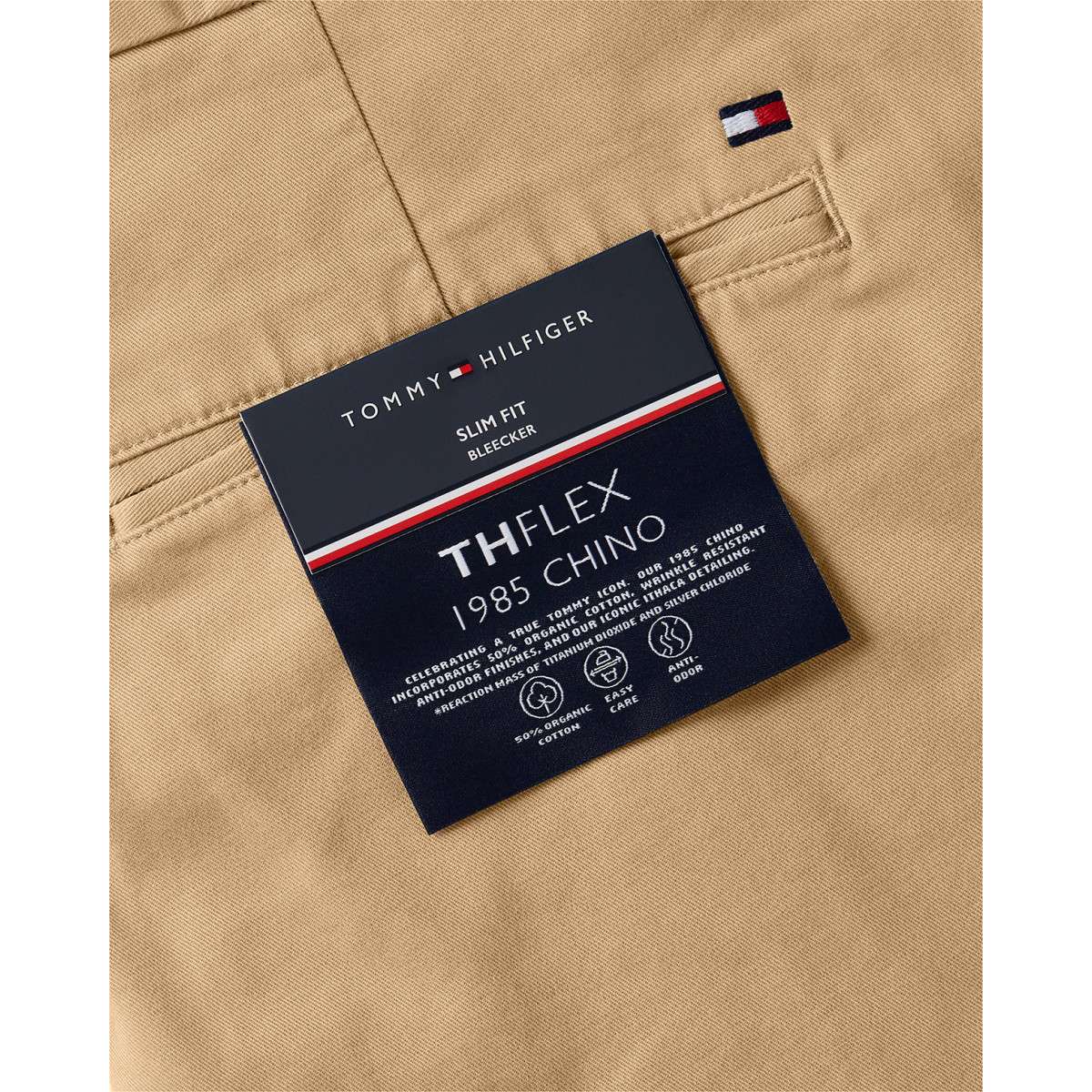 Pantalon coton chino bleeker marron Tommy Hilfiger La Redoute