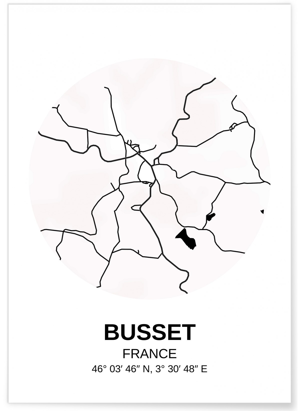 Affiche Carte Busset, L'AFFICHERIE