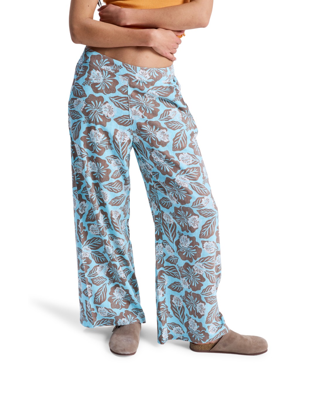 Pantalon taille élastique MIDNIGHT AVENUE SLUB PRINTED., ROXY