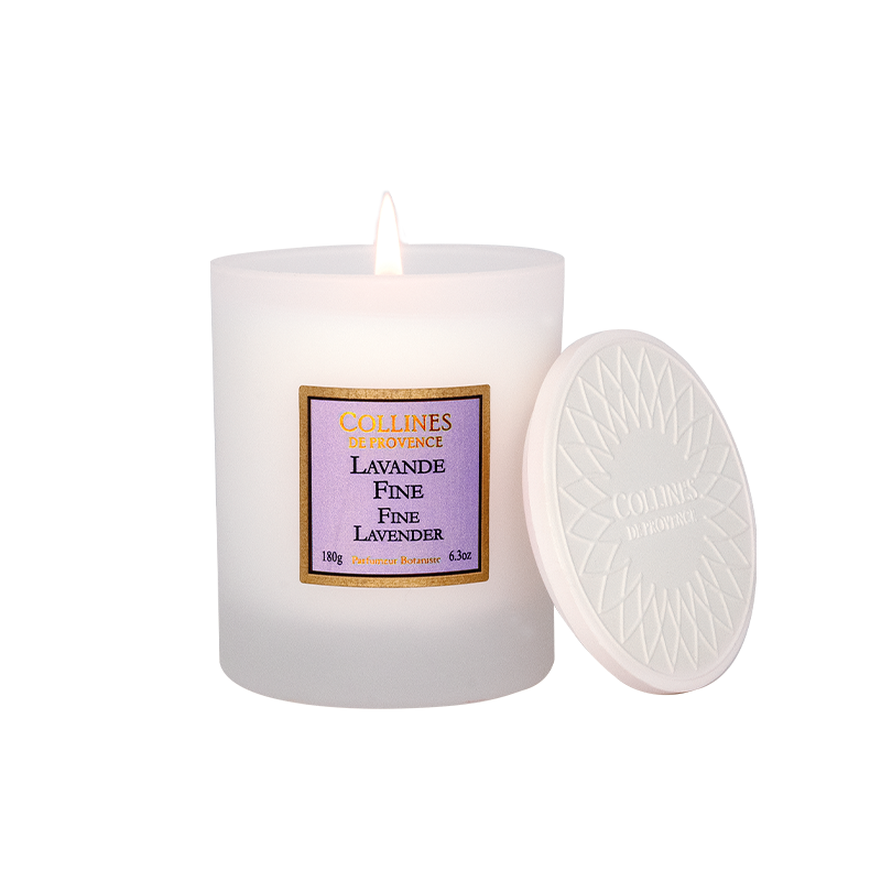 Bougie Parfumée Cire Végétale LAVANDE FINE, COLLINES DE PROVENCE