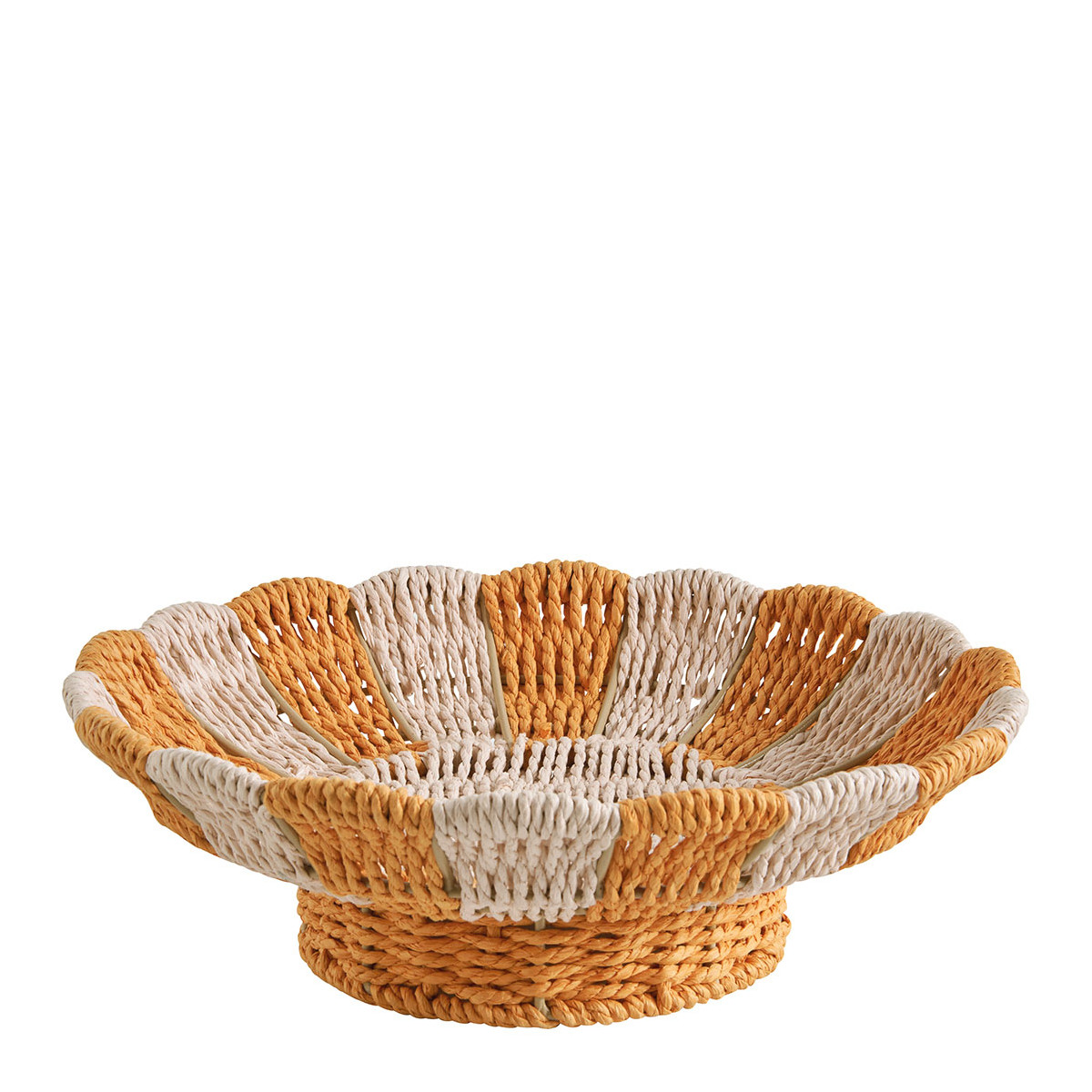 Coupe décorative HOKA corde de papier, BLANC D’IVOIRE