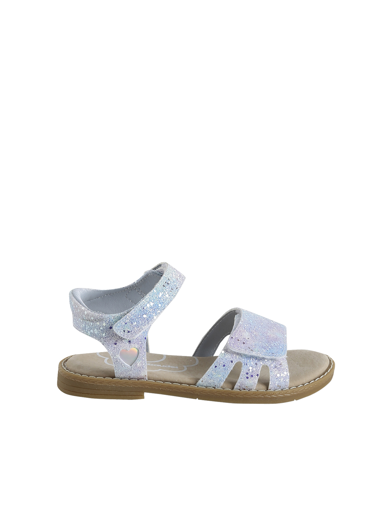 Sandales pailletées scratchées collection maternelle, VERTBAUDET