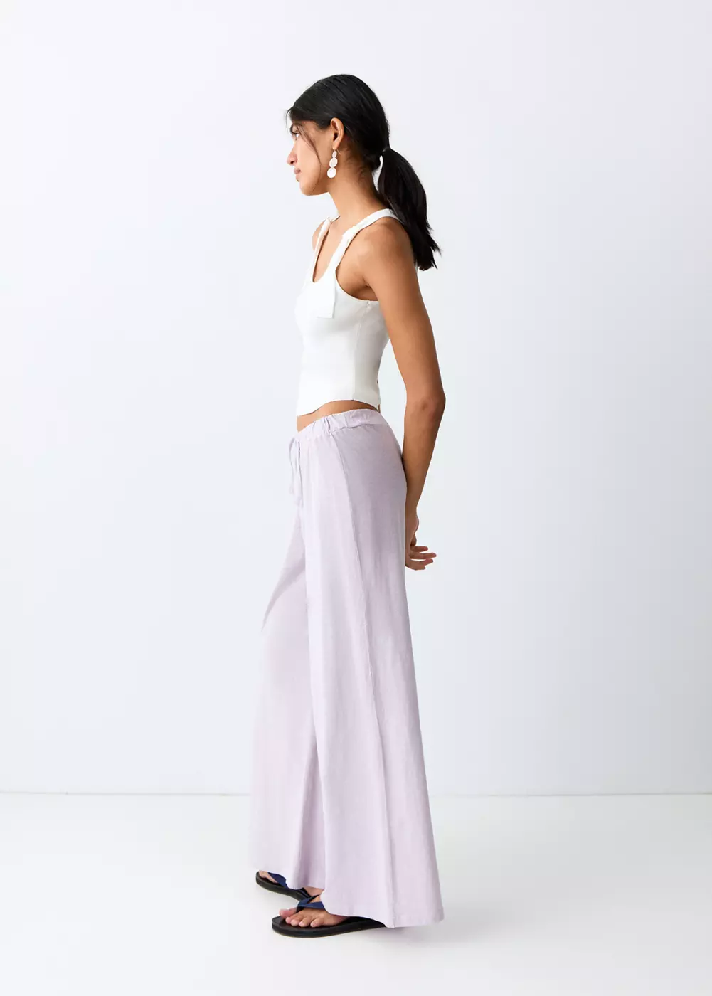 Pantalon droit 100 % coton, MANGO TEEN