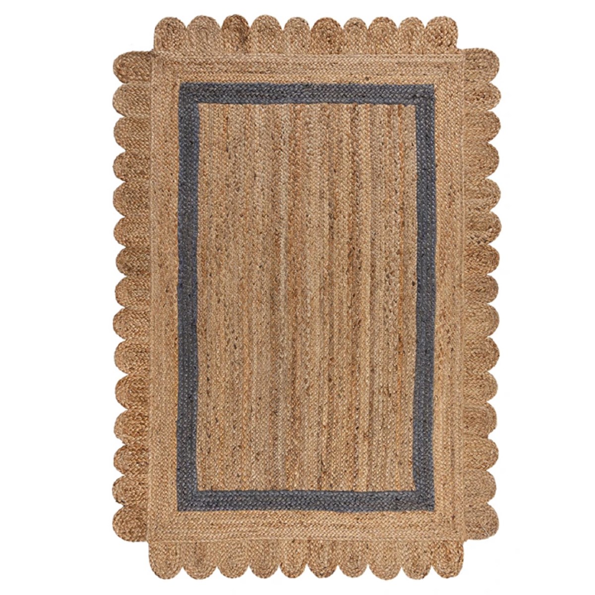 Tapis salon et chambre en jute FLOWER JUTE, NOVATREND