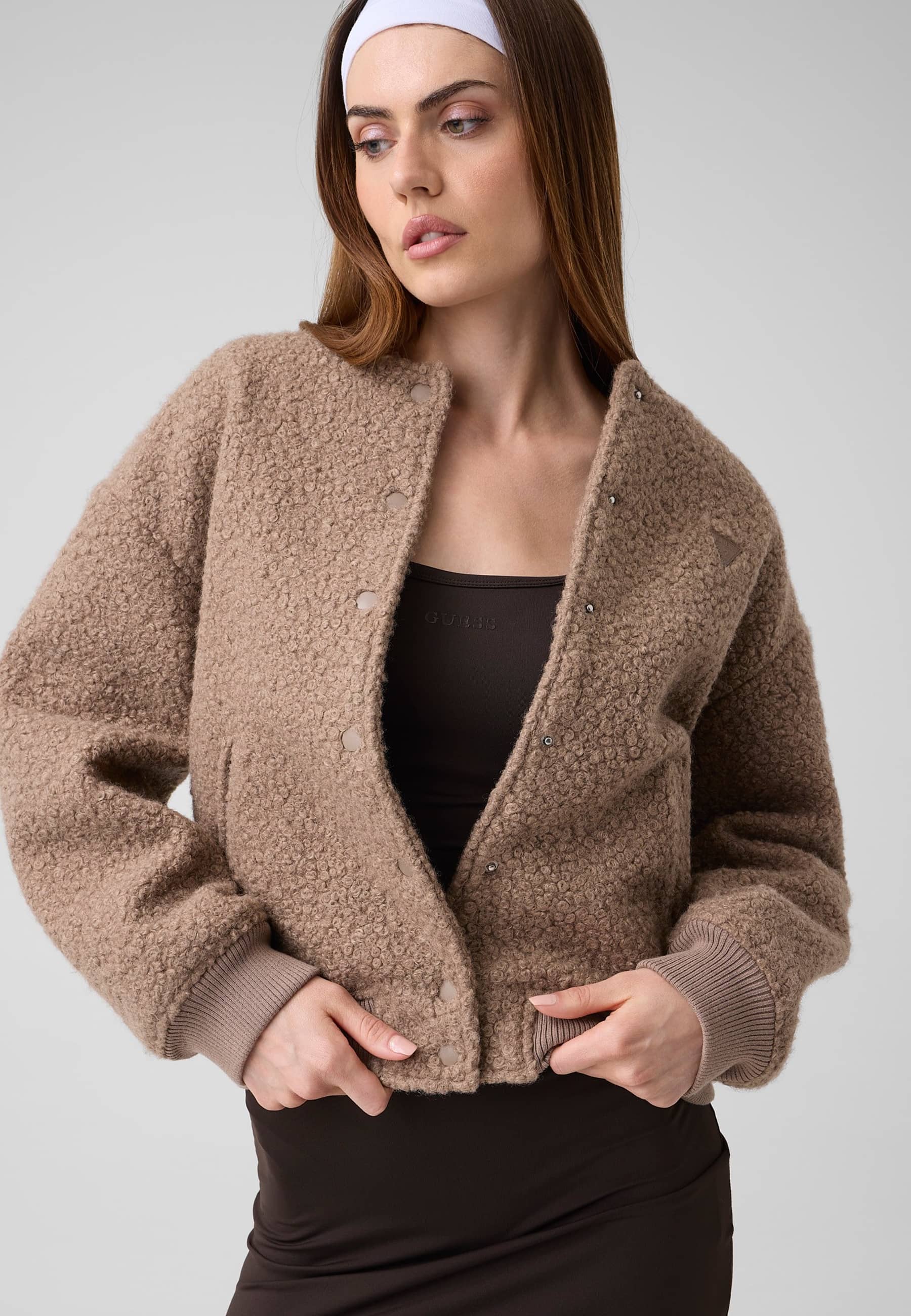 Veste En Sherpa Synthétique, GUESS