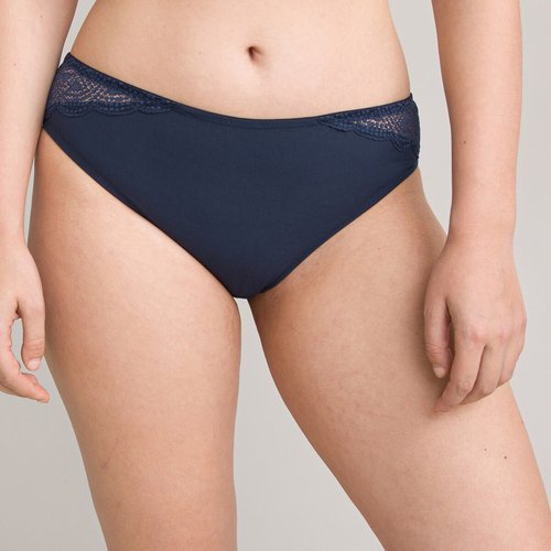 Knickers with lace side panels navy blue La Redoute Collections