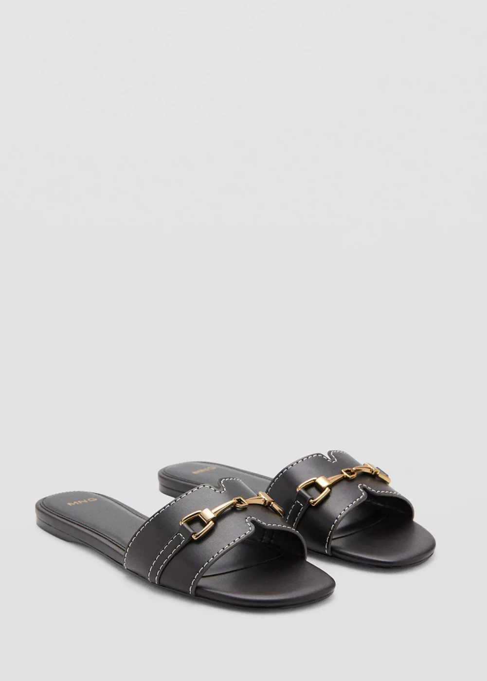 Sandales brides détail métallique, MANGO
