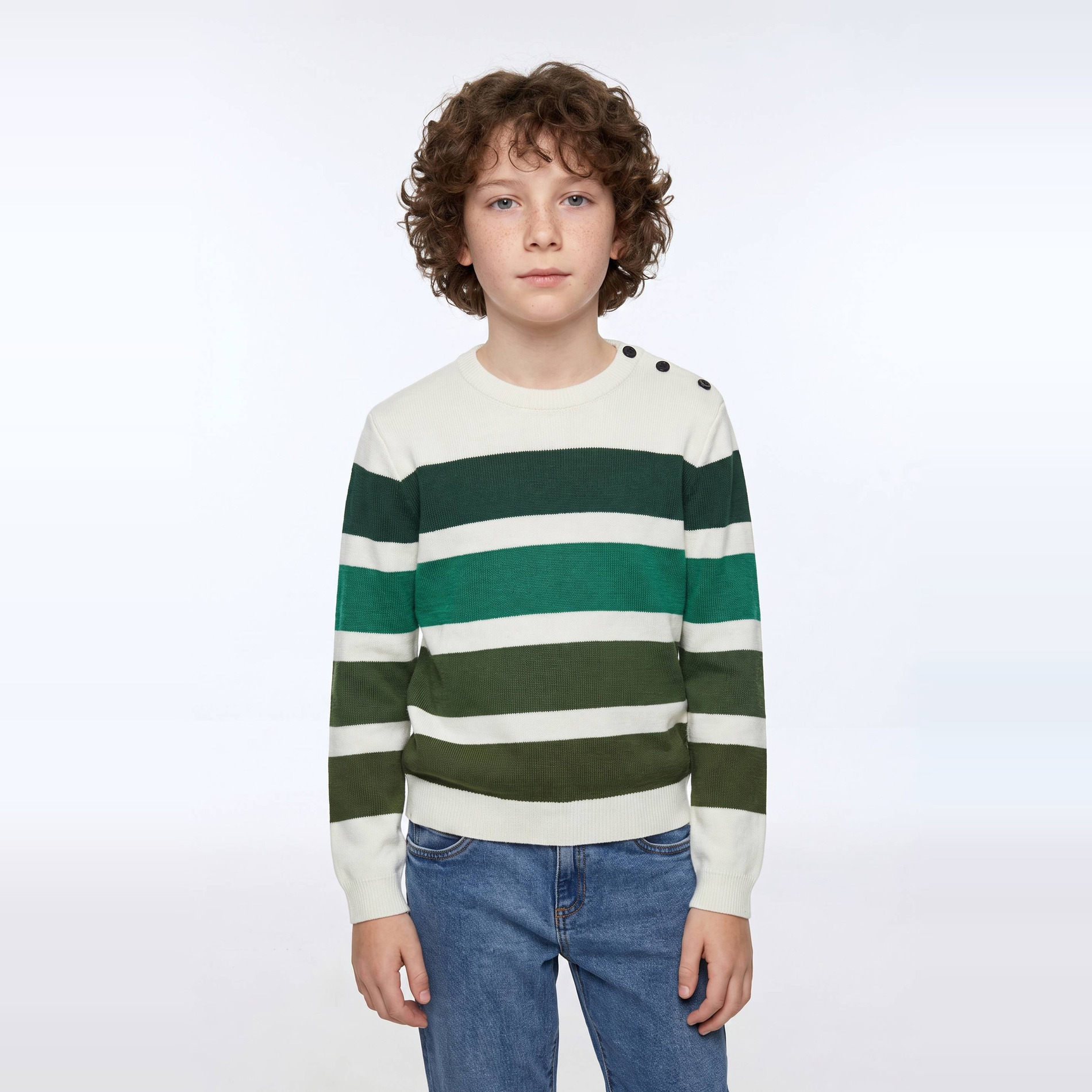 Pull marinière contenant de la laine, MONOPRIX