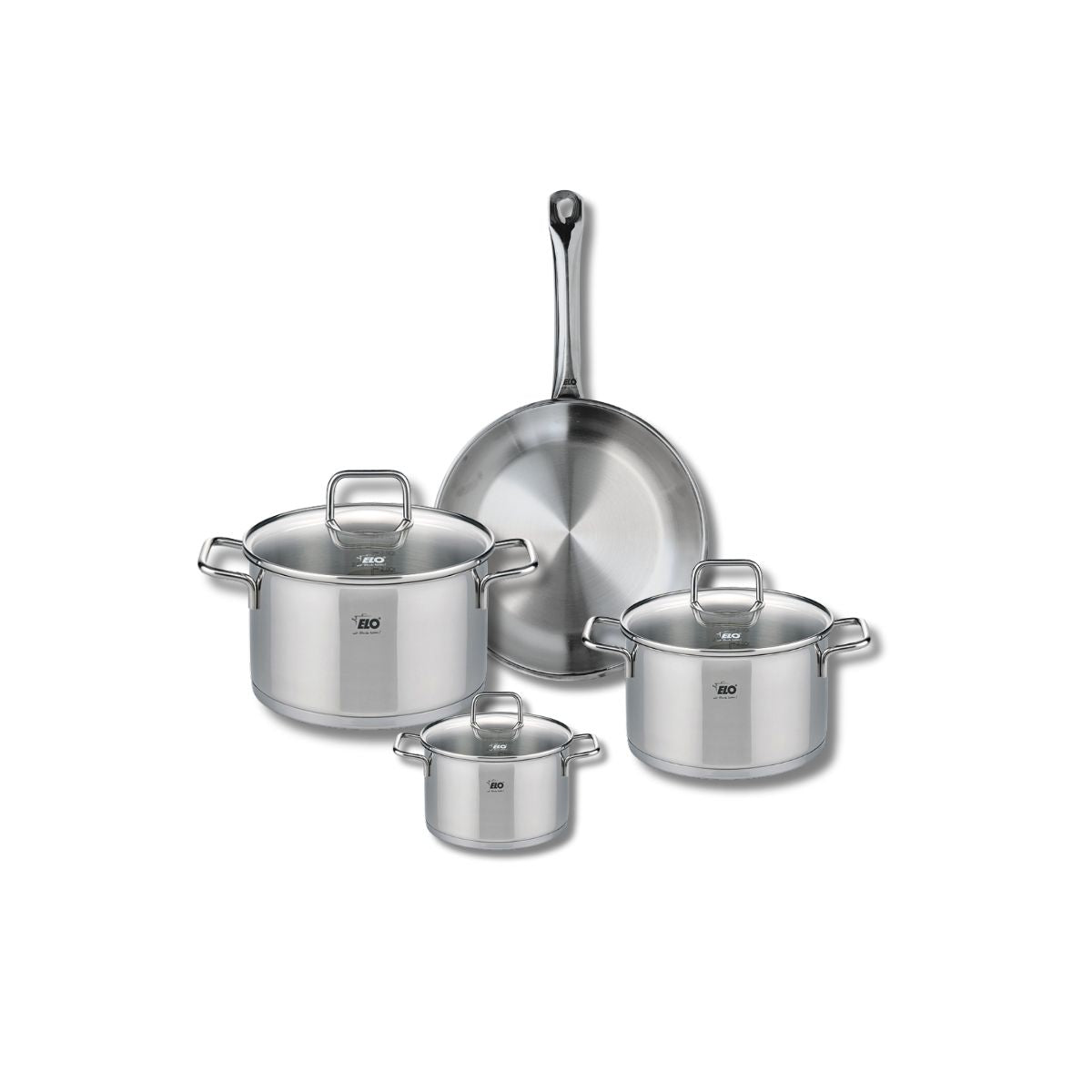 Batterie 1 poêle 24cm + 3 faitouts 12/16/20cm PROFI CITRIN, ELO