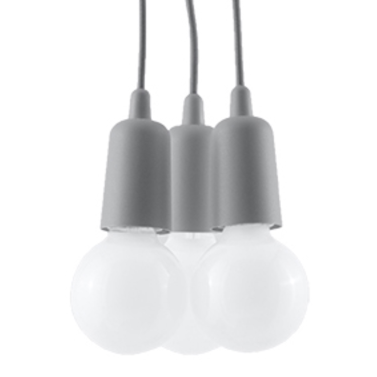 Suspension PVC Gris E27 3 Diego, EDEN