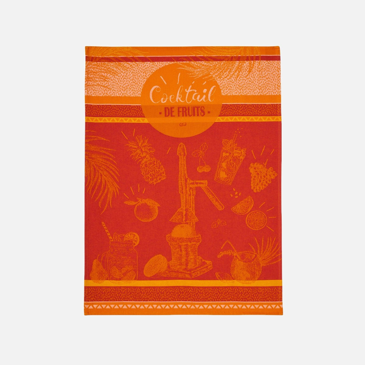 Torchon jacquard en coton COCKTAIL DE FRUITS, COUCKE