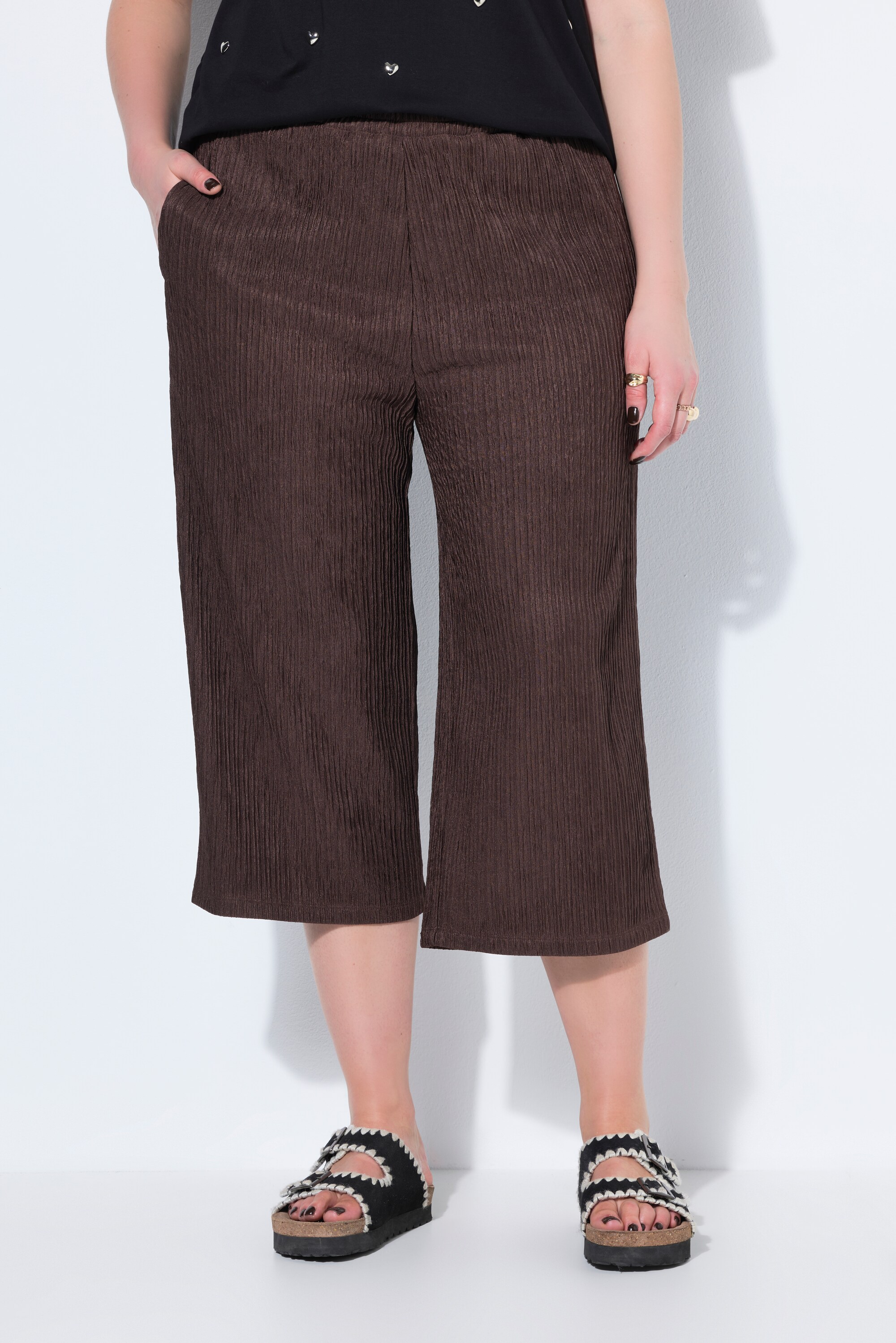 Jupe-culotte en jersey texturé, jambe large, STUDIO UNTOLD