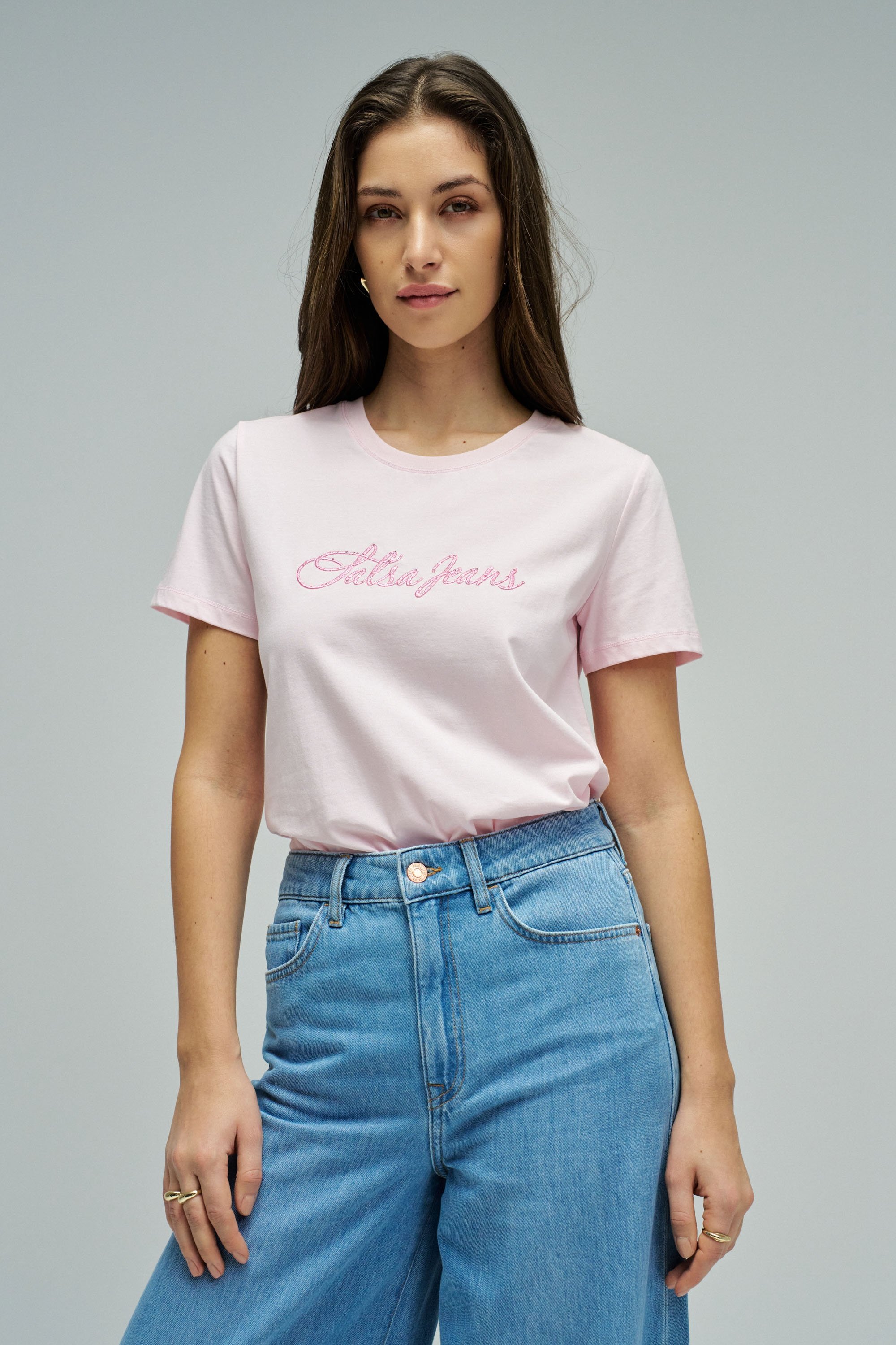 T-SHIRT AVEC BRANDING, SALSA JEANS