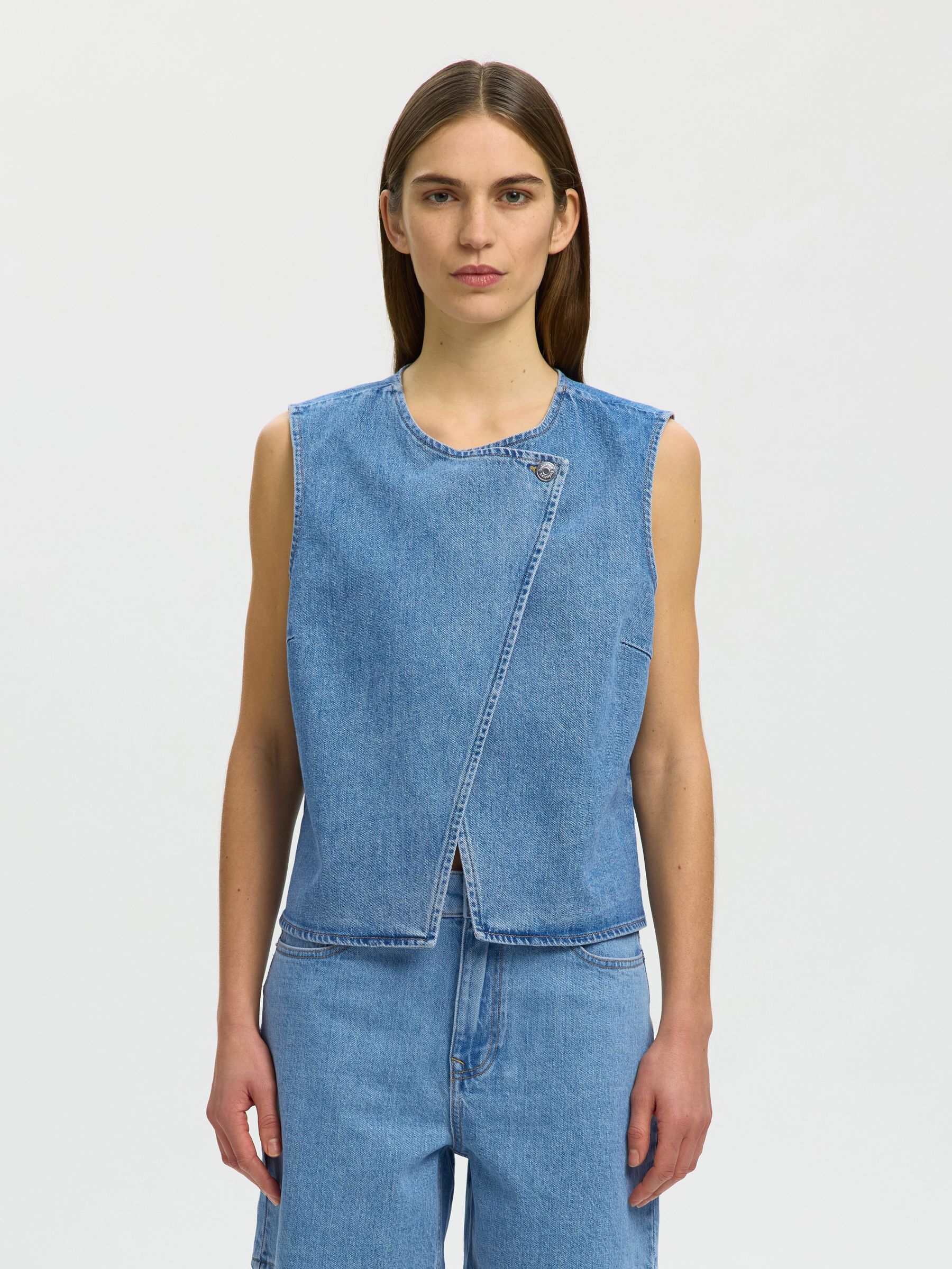 Gilet En Denim, SELECTED