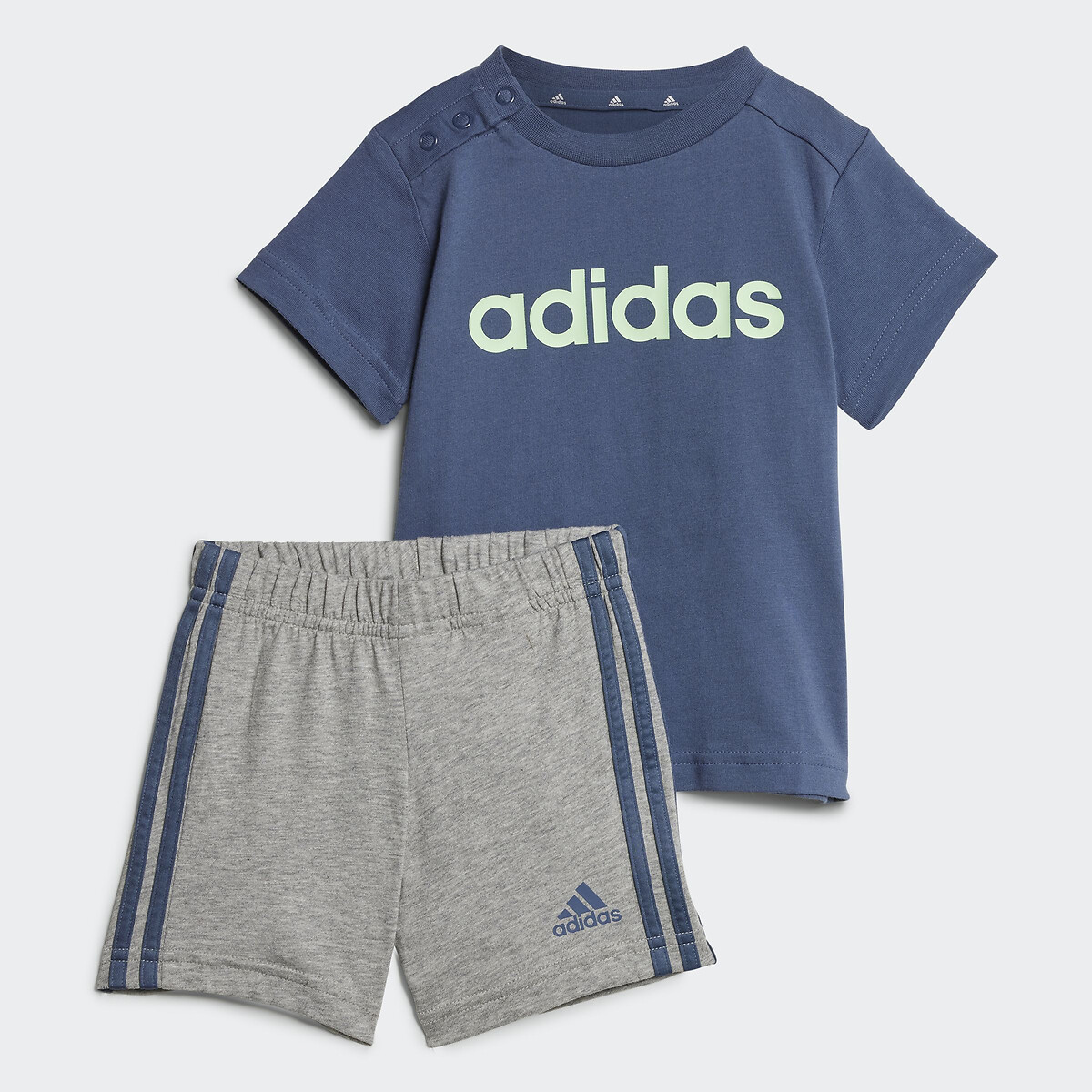 Cotton T-Shirt/Shorts Outfit with Logo Print