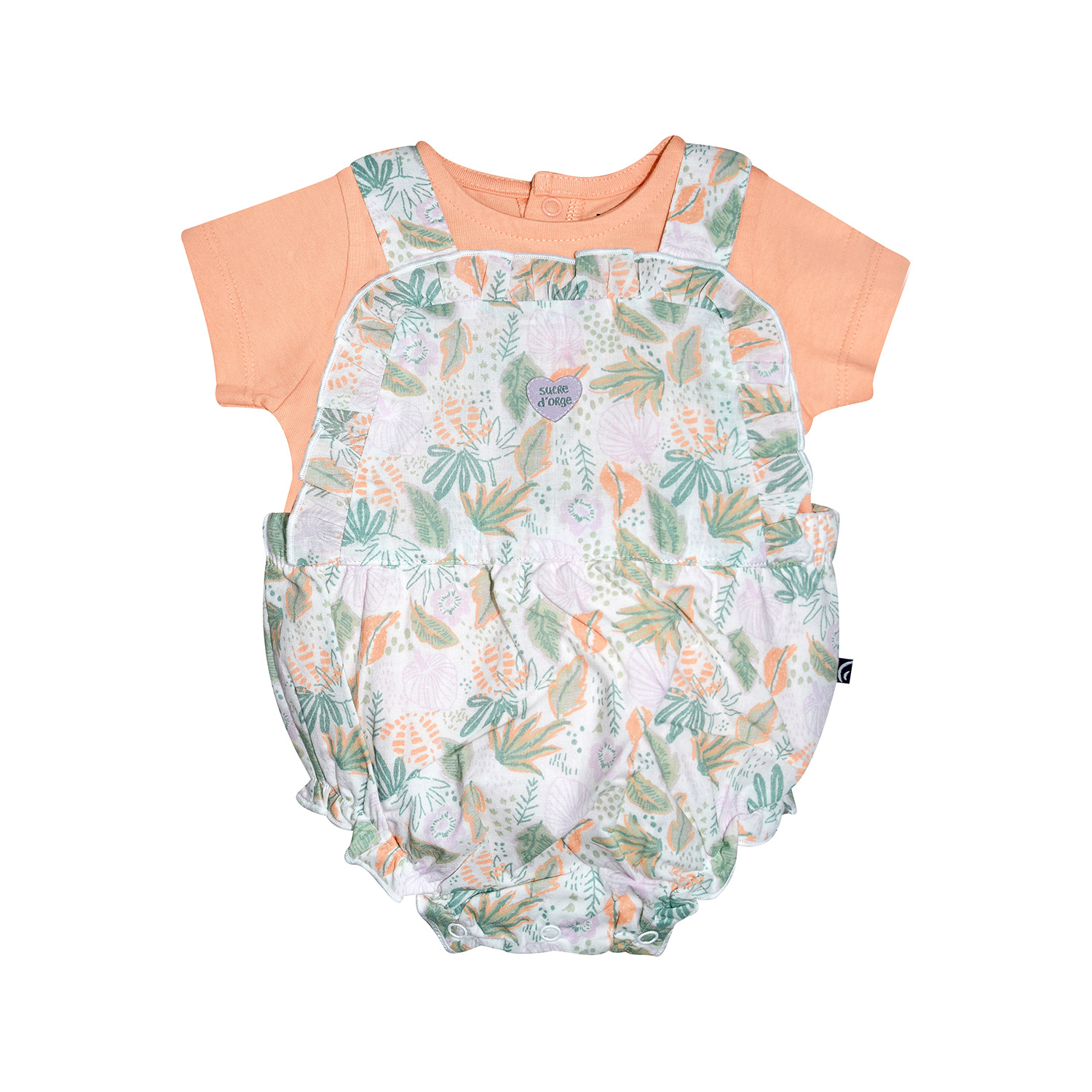 Tshirt salopette nayla voile court naissance, SUCRE D'ORGE