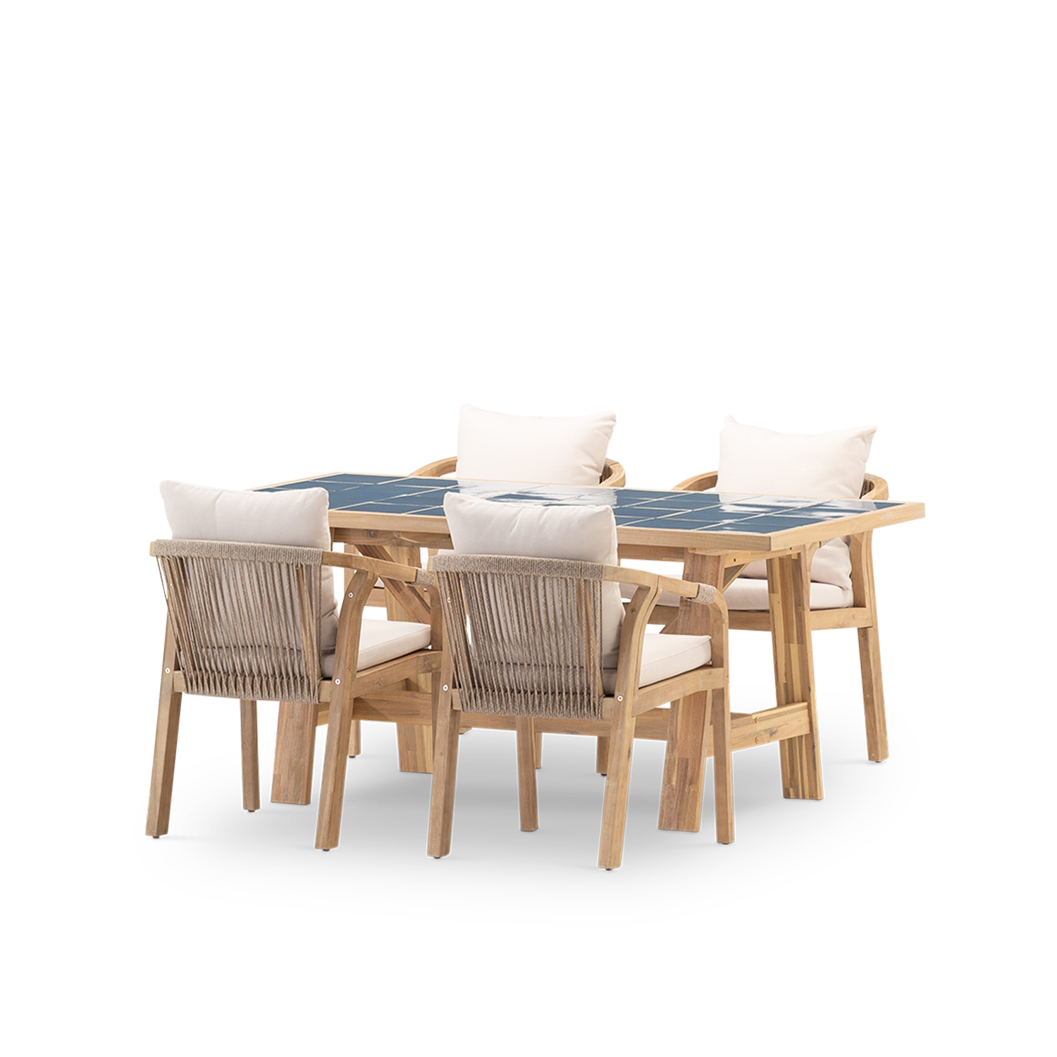 Salon de jardin, 4 chaises, BISBAL & SIENA, DEFORA HOME
