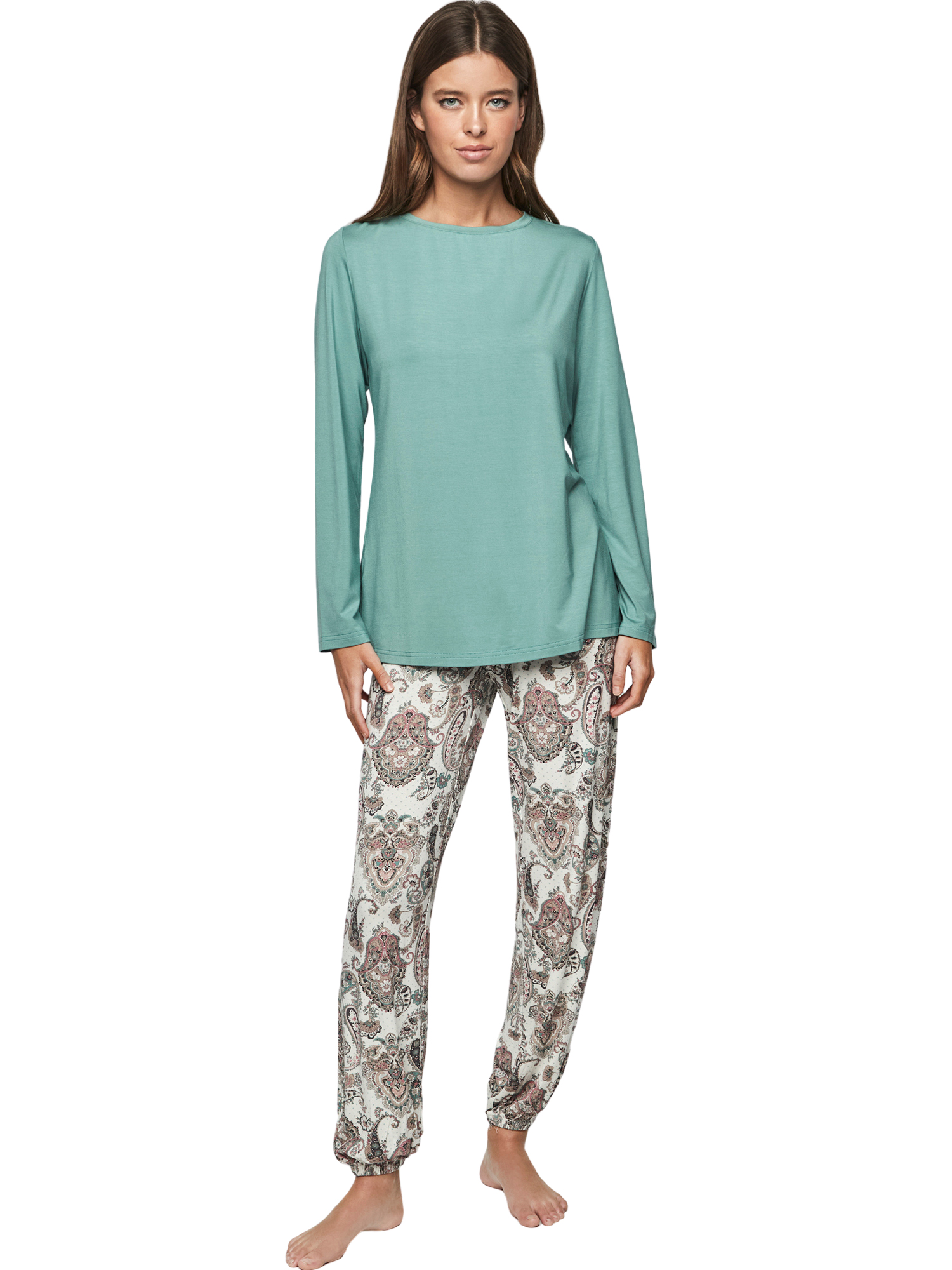 Pyjama pantalon top manches longues P109 CACHEMIRE BAMBOO, SELMARK