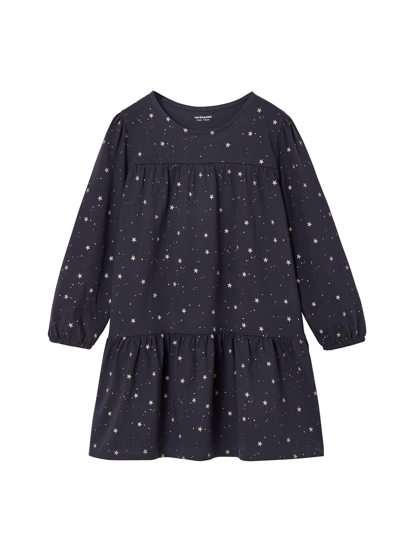Robe imprimée étoiles brillantes, VERTBAUDET
