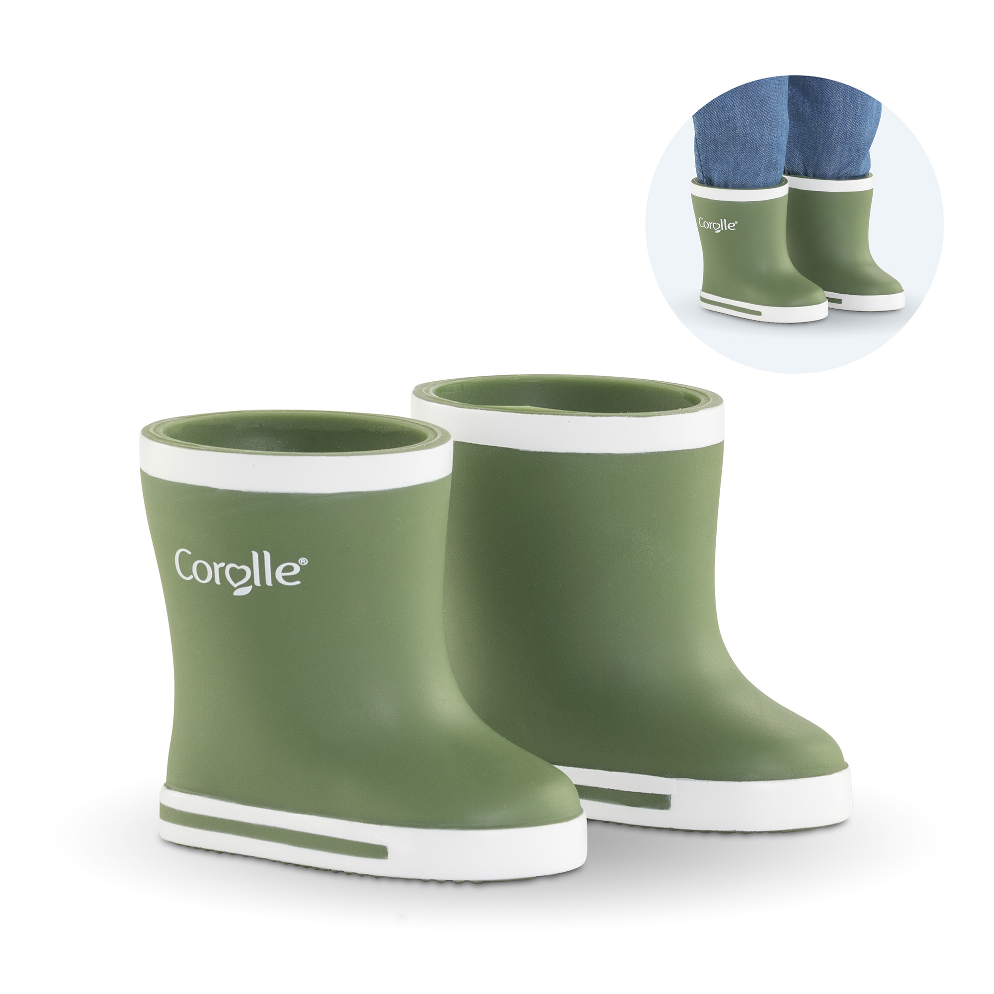 Bottes de Pluie Kaki pour poupée ma Corolle, COROLLE