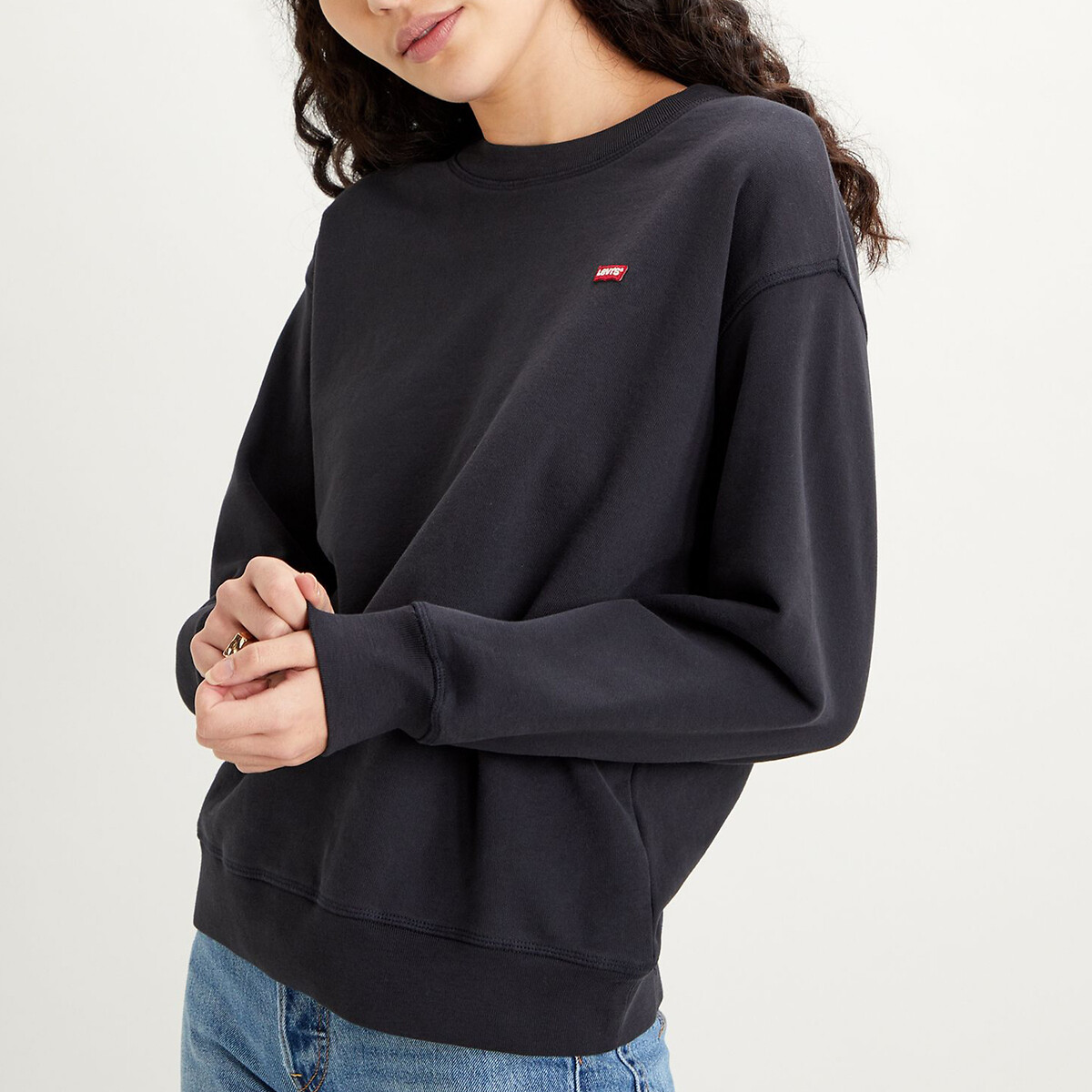 Cotton crew neck sweatshirt black Levi 