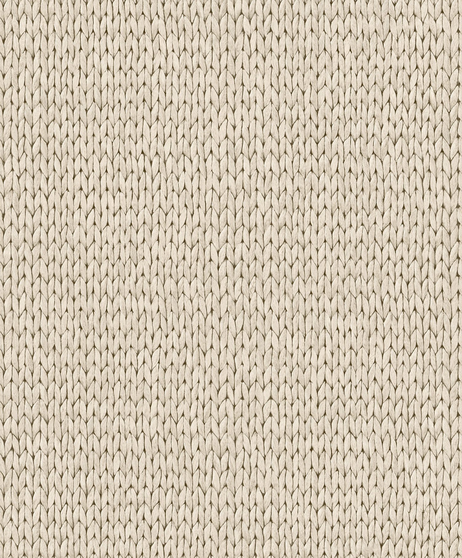 Papier peint effet maille tricot blanc ivoire, HEXOA