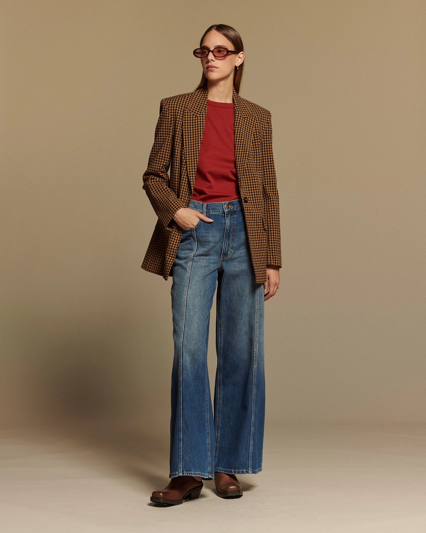 JEANS LARGE TAILLE MOYENNE DENIM CONFORT, LABDIP
