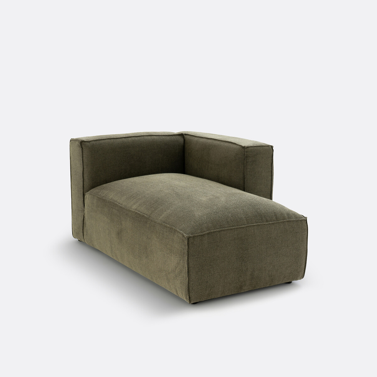 LA REDOUTE INTERIEURS Modulaire longchair van getextureerde stof, Seven
