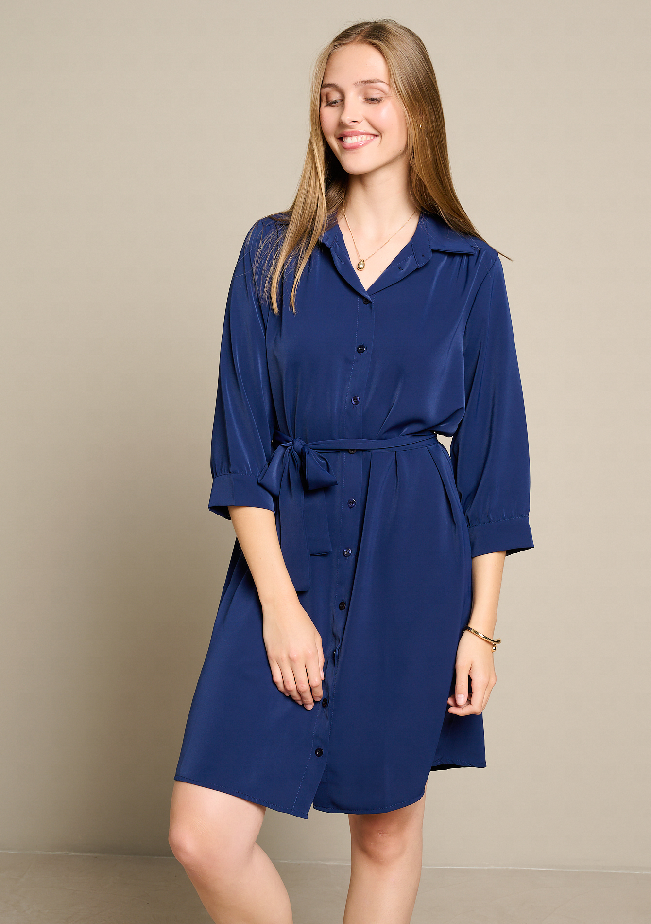 Robe chemise ceinturée, LOLALIZA