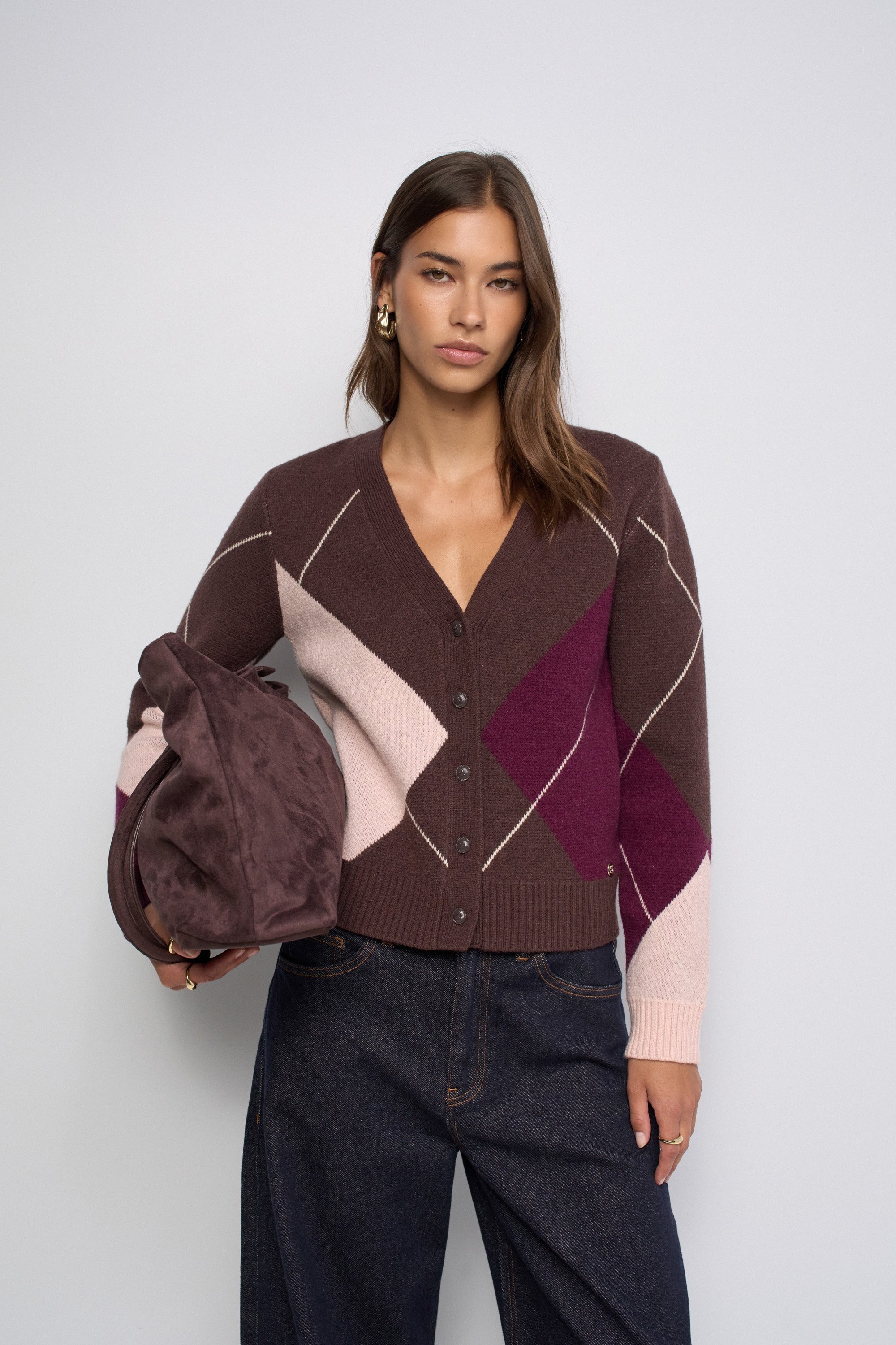 CARDIGAN À MOTIF GÉOMÉTRIQUE, SALSA JEANS