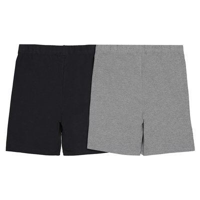 Pack of 2 Cycling Shorts in Cotton with High Waist LA REDOUTE COLLECTIONS