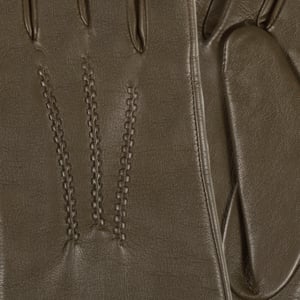 Gants Isotoner Femme En Cuir D'agneau Pleine Fleur - Doublure Imitation Fourrure, Taille 7.5 (M)