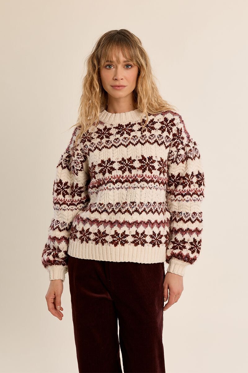 Trui met ronde hals, jacquardprint, MOLLY BRACKEN