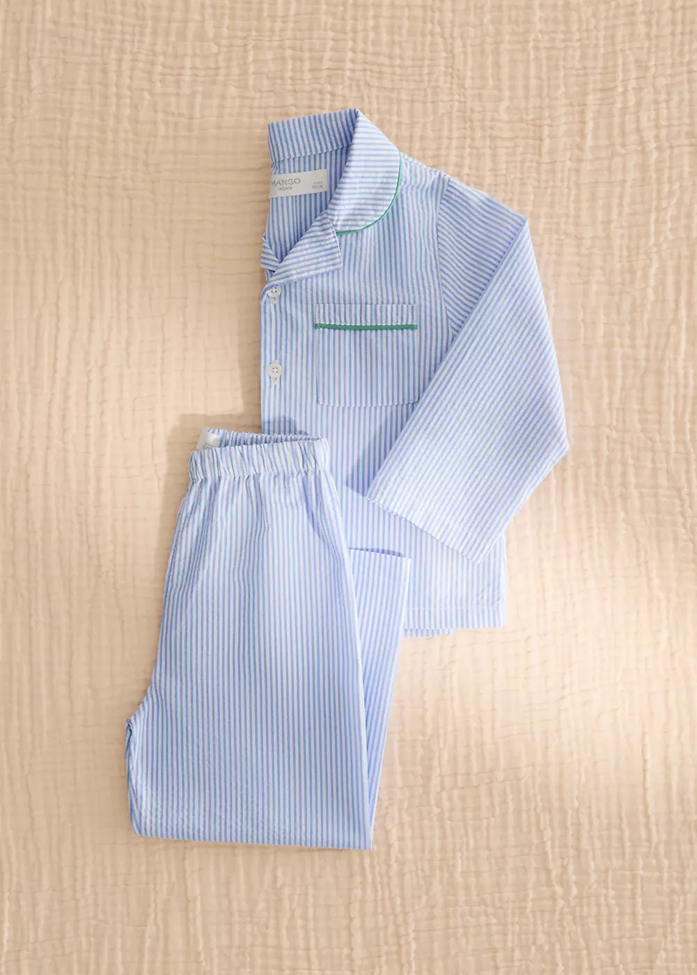 Pyjama enfant deux pièces en coton à rayures, MANGO HOME