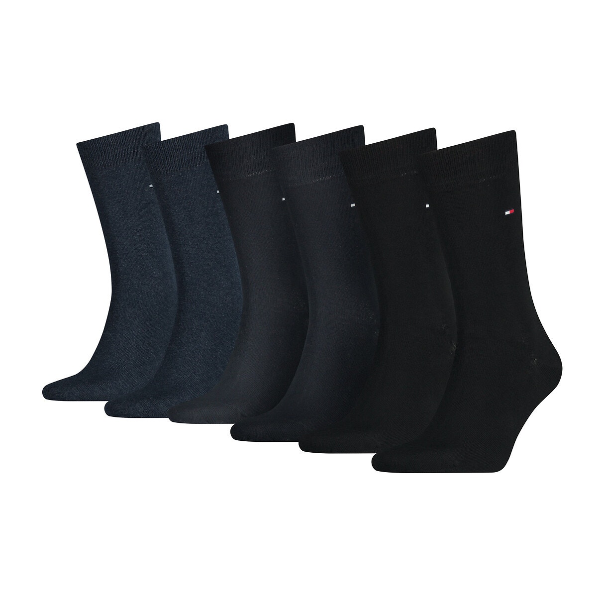 Lot de 6 paires de chaussettes hautes noir Tommy Hilfiger La Redoute