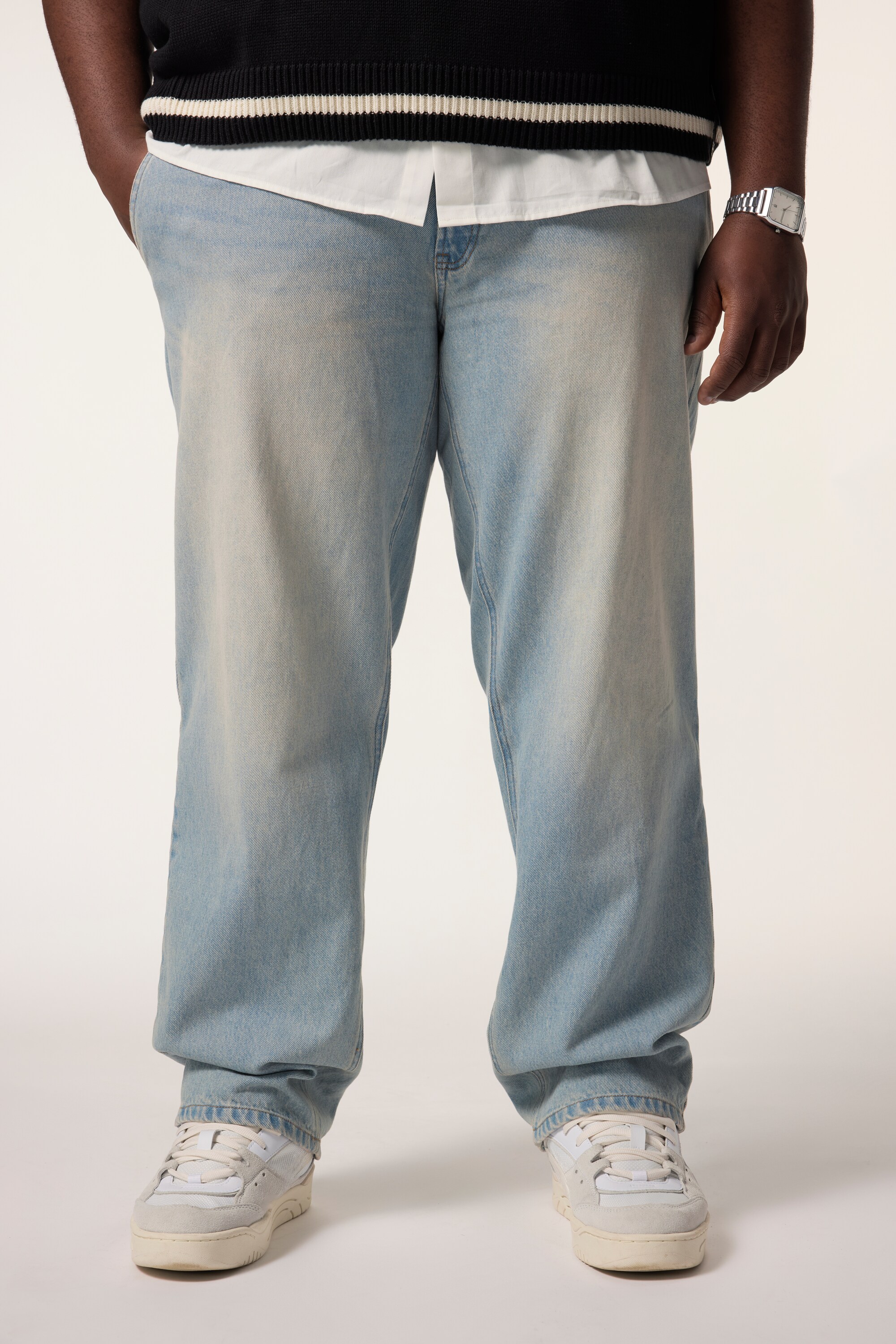 Jean en denim délavé, coupe Baggy Fit, STHUGE