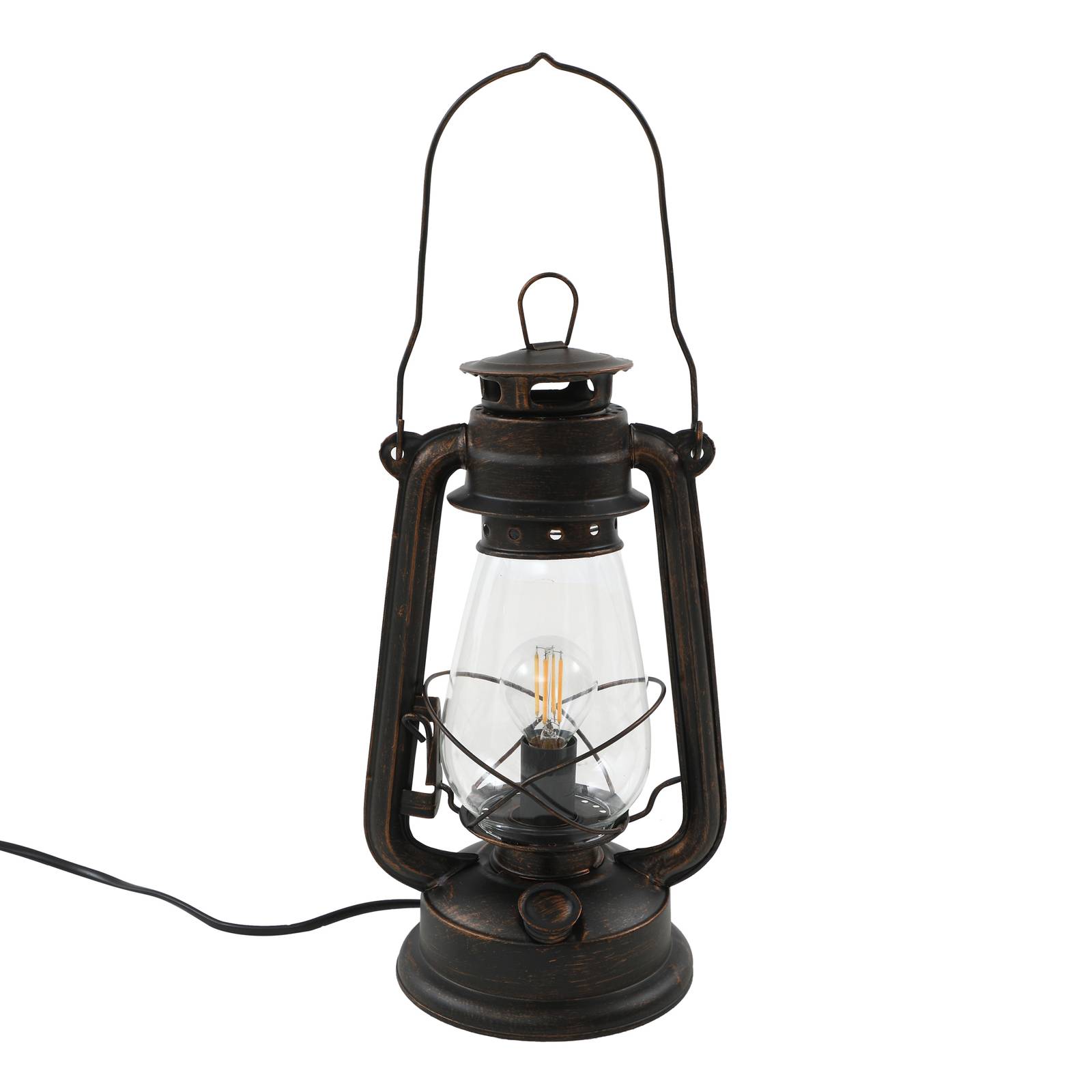 Lampe à poser en métal antique, Raisa, LINDBY