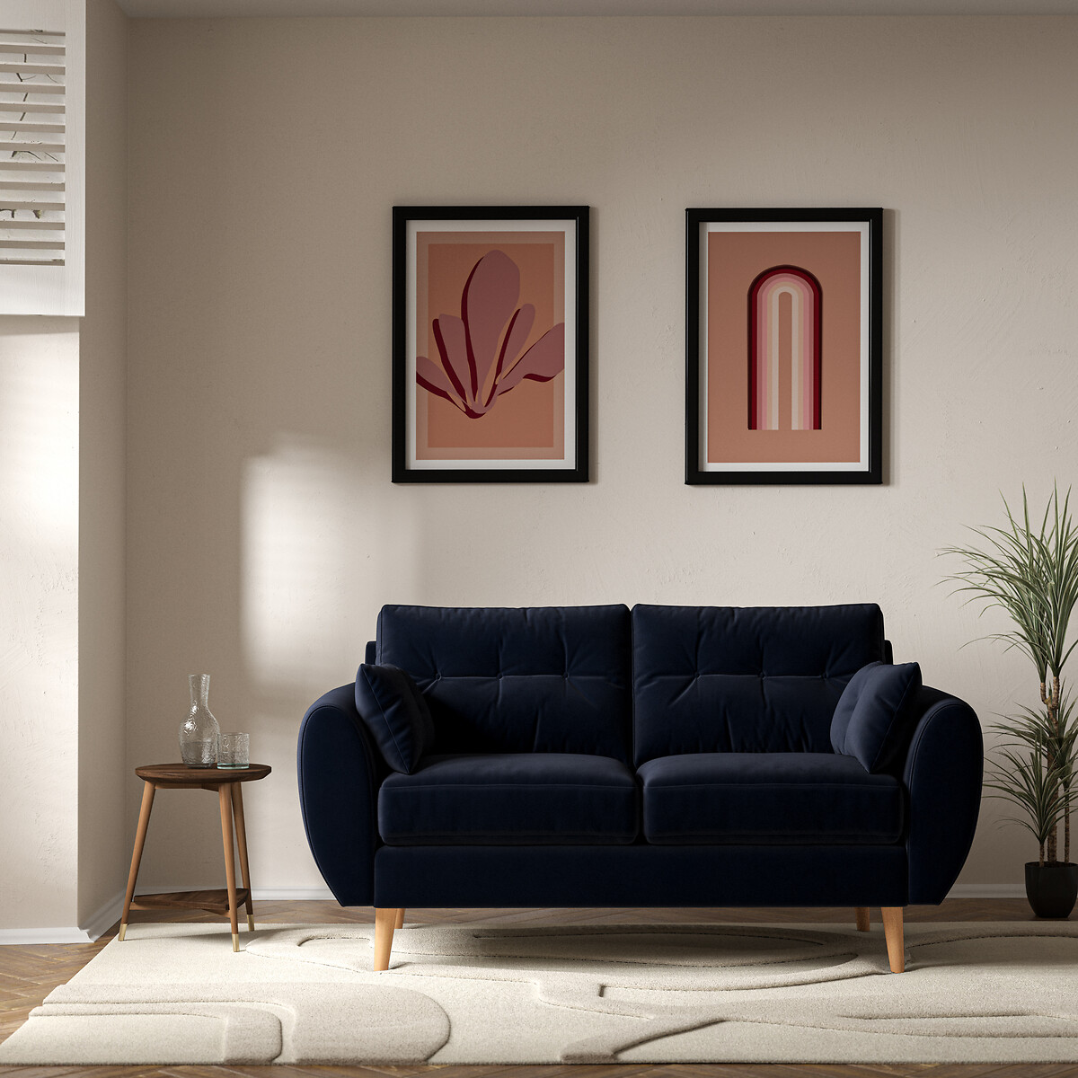 Navy velvet sales sofa dfs