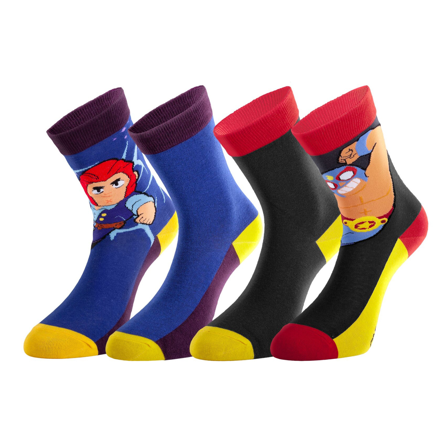 Lot De 4 Chaussette Brawl Star Coton, FREEGUN