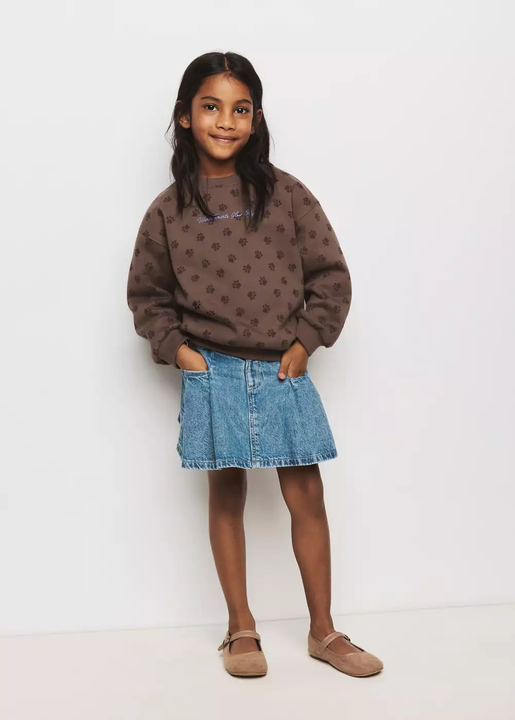Sweat-shirt imprimé détail brodé, MANGO BABY