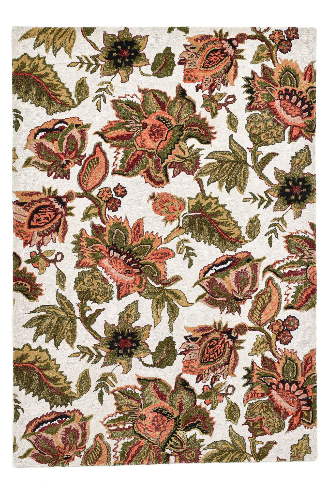 Tapis tufté main en laine vierge et viscose, THEKO