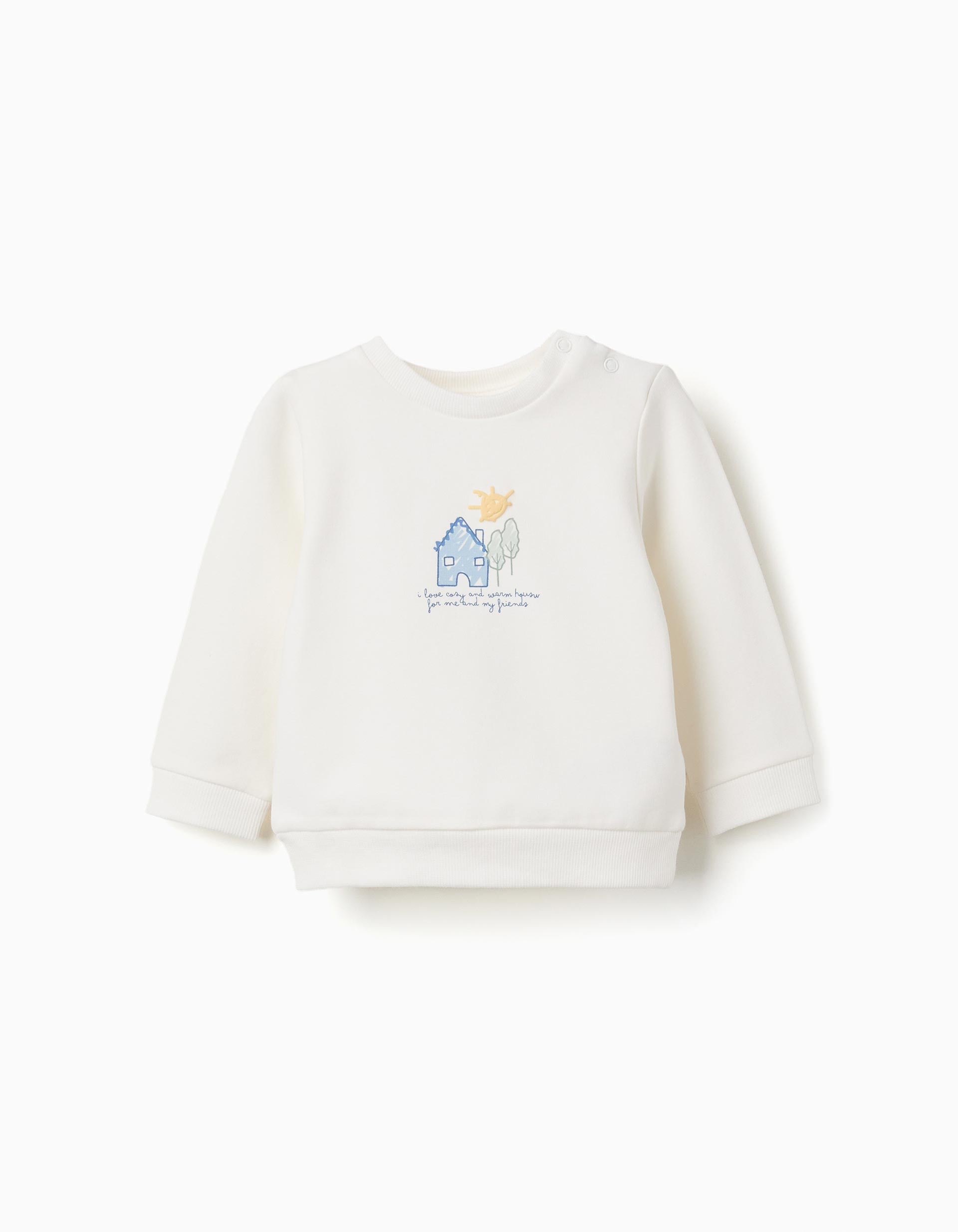 Sweat en coton peigné avec imprimé maison, ZIPPY