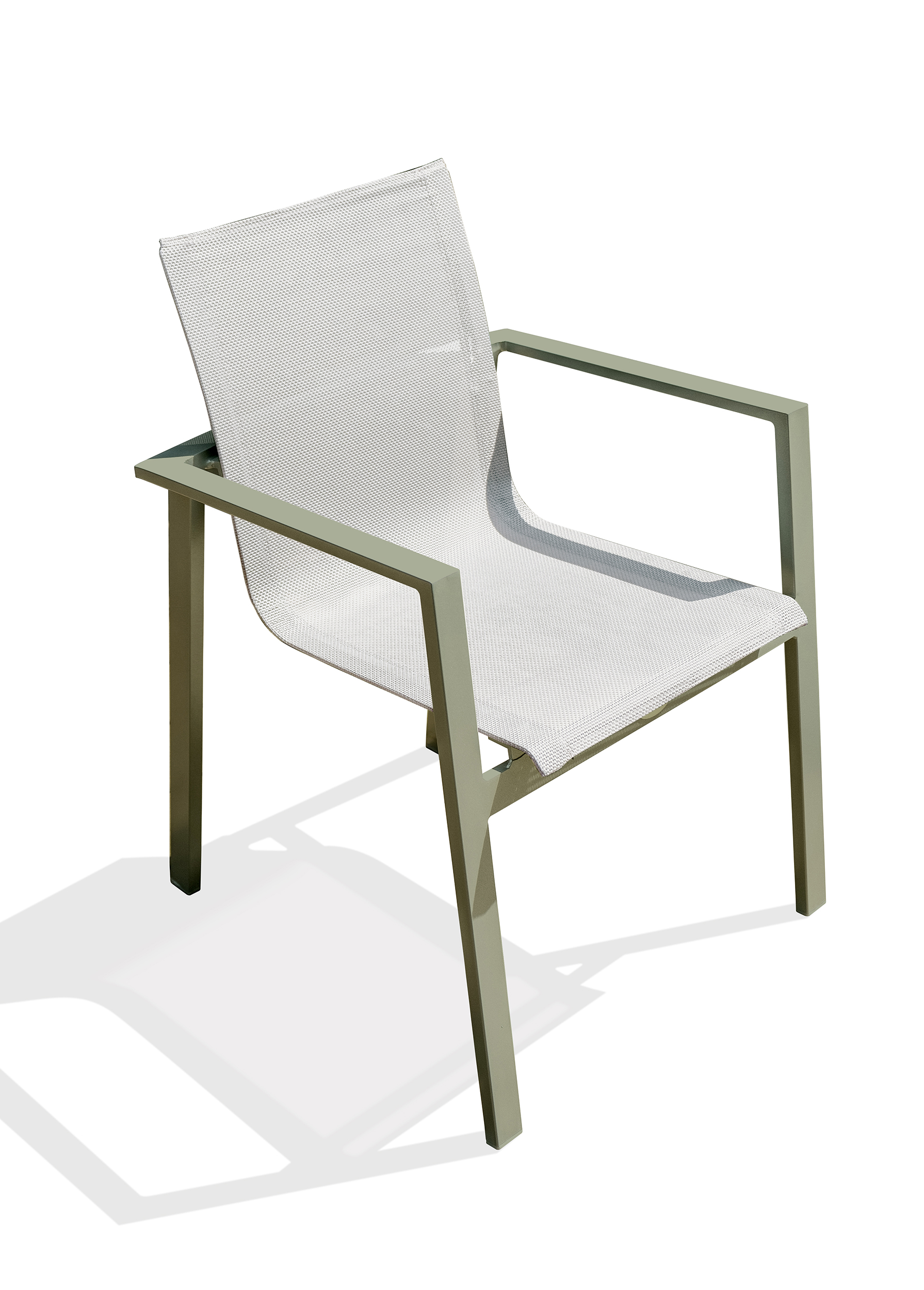 Fauteuil de jardin empilable en aluminium et toile plastifiée MIAMI, DCB GARDEN
