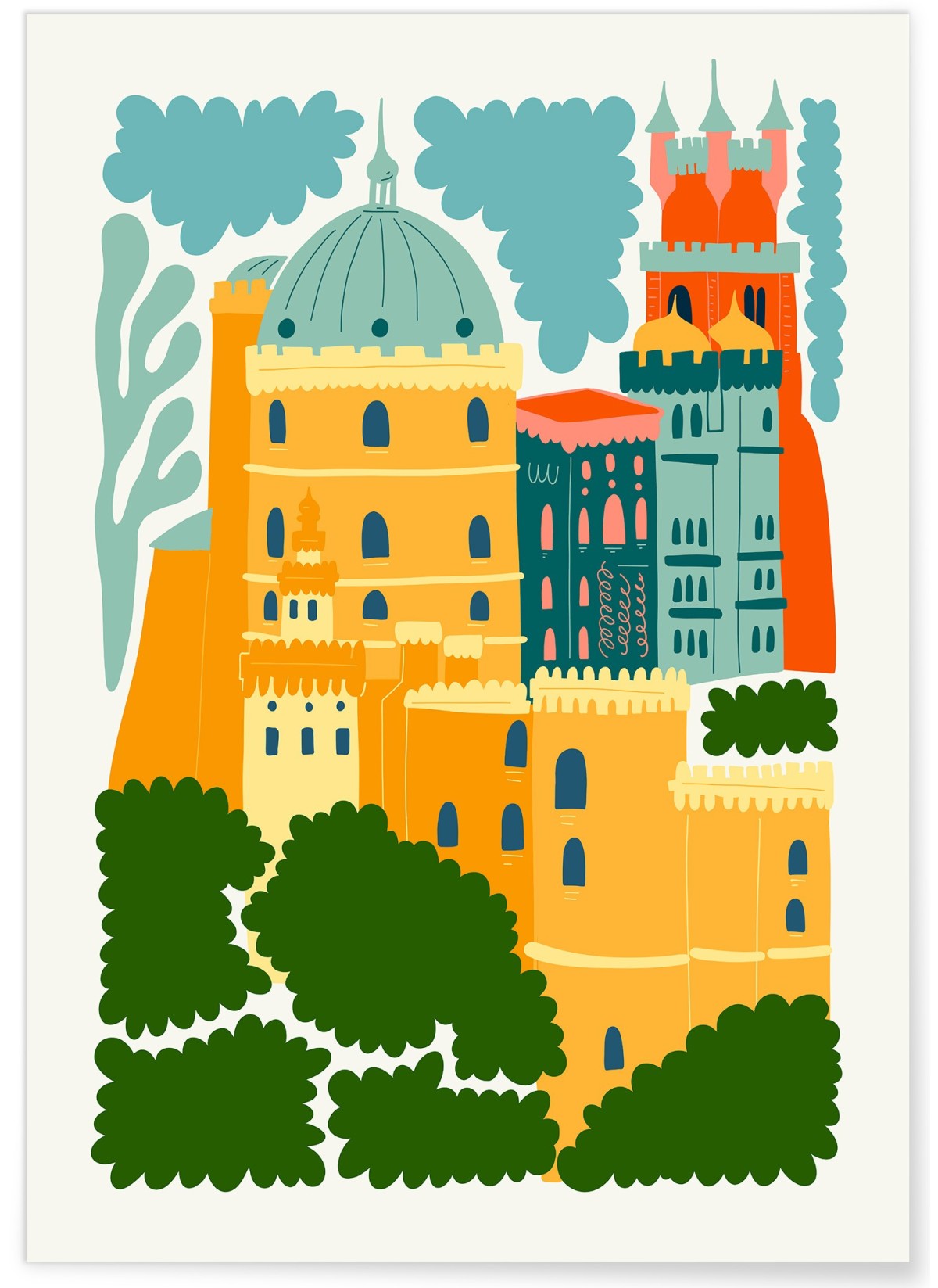 Affiche Portugal Palais national de Pena, L'AFFICHERIE