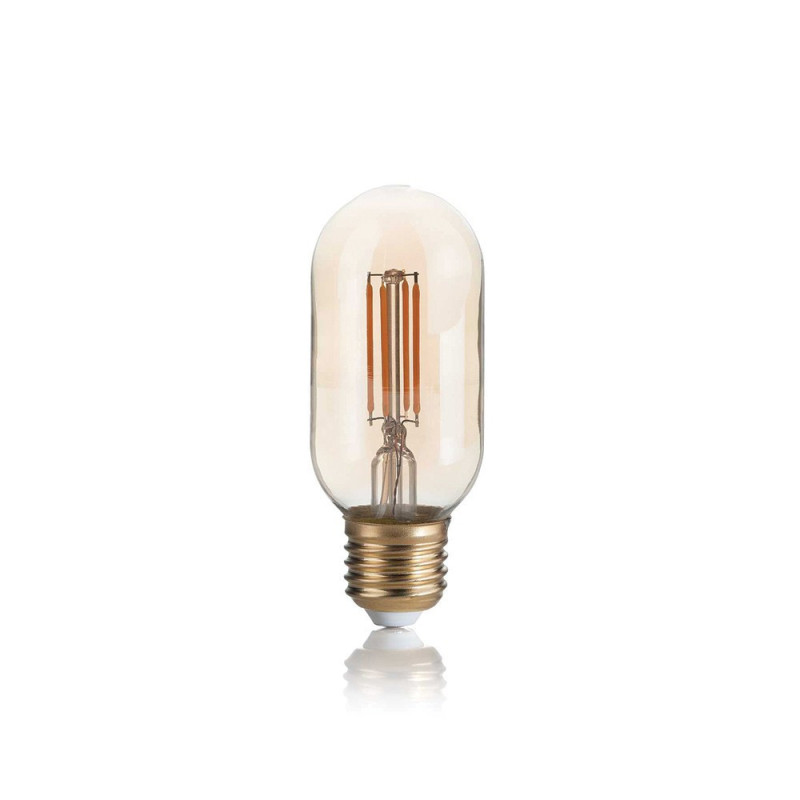 Ampoule Led 4W Tube Filament E27 Ambre Diamètre Etroit, MILLUMINE