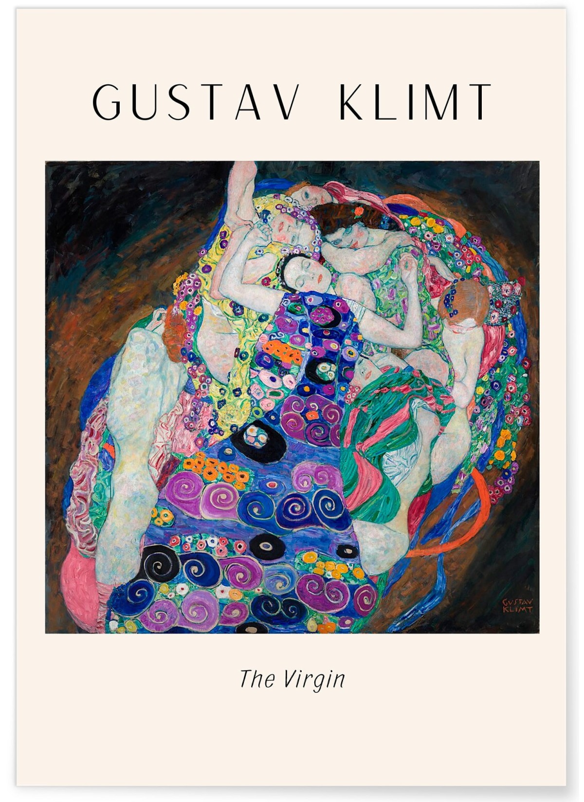 Affiche Gustav Klimt « The Virgin », L'AFFICHERIE