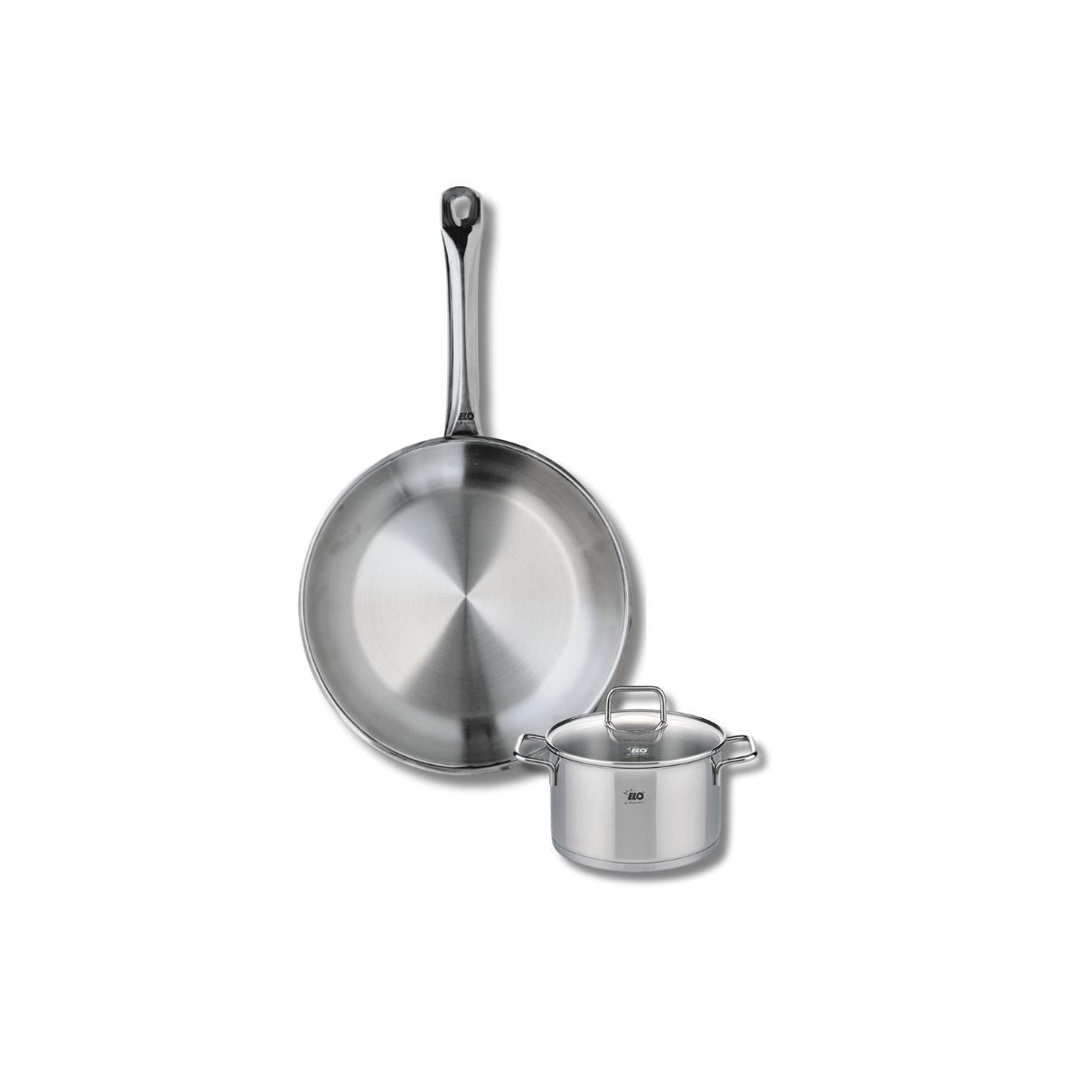 Batterie de cuisine 1 poêle 28cm + 1 faitout 14cm PROFI CITRIN, ELO