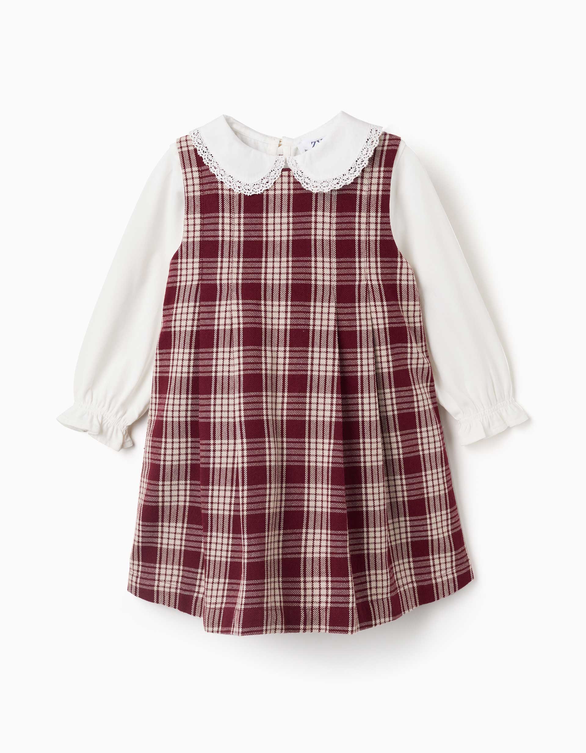 T-shirt en coton + robe à carreaux You&Me, ZIPPY