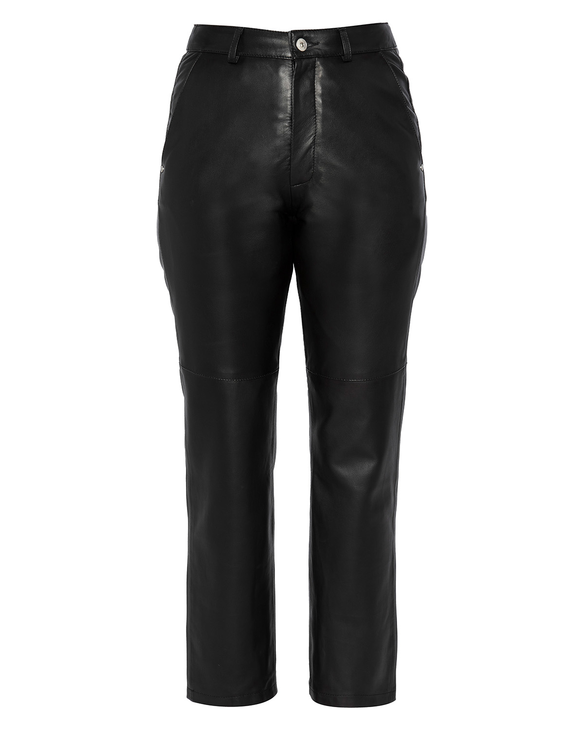 Pantalon droit en cuir, SCHOTT