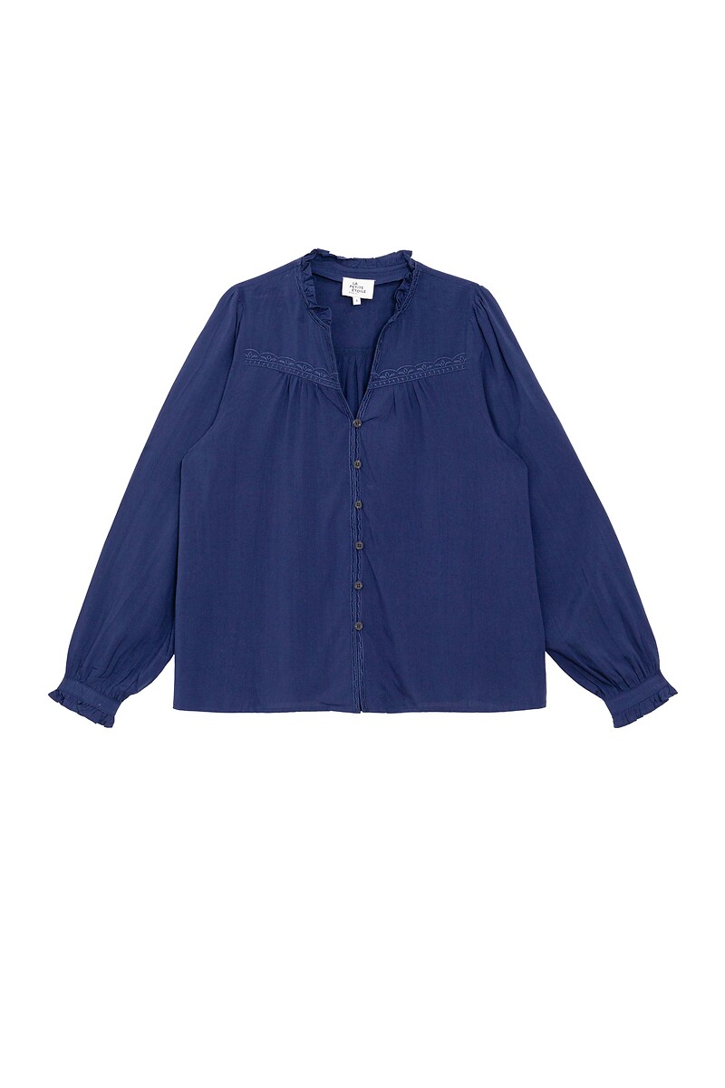 Blouse col V à détails brodés, BOWEN, LA PETITE ETOILE